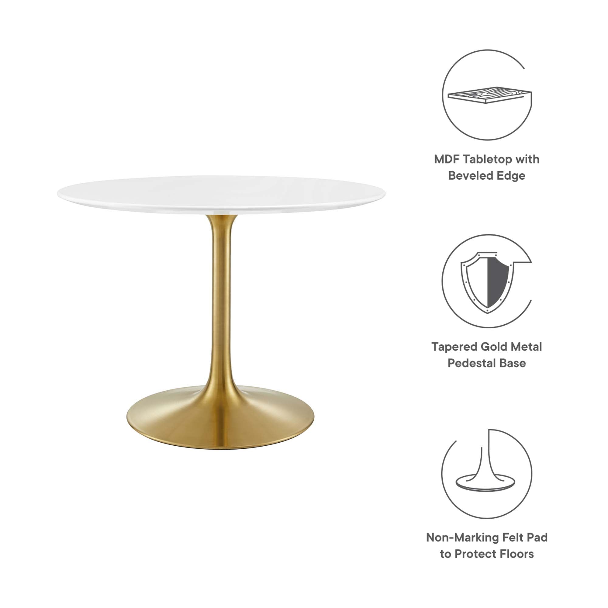 Lippa 40" Round Wood Dining Table by Modway - Best Buy Furniture