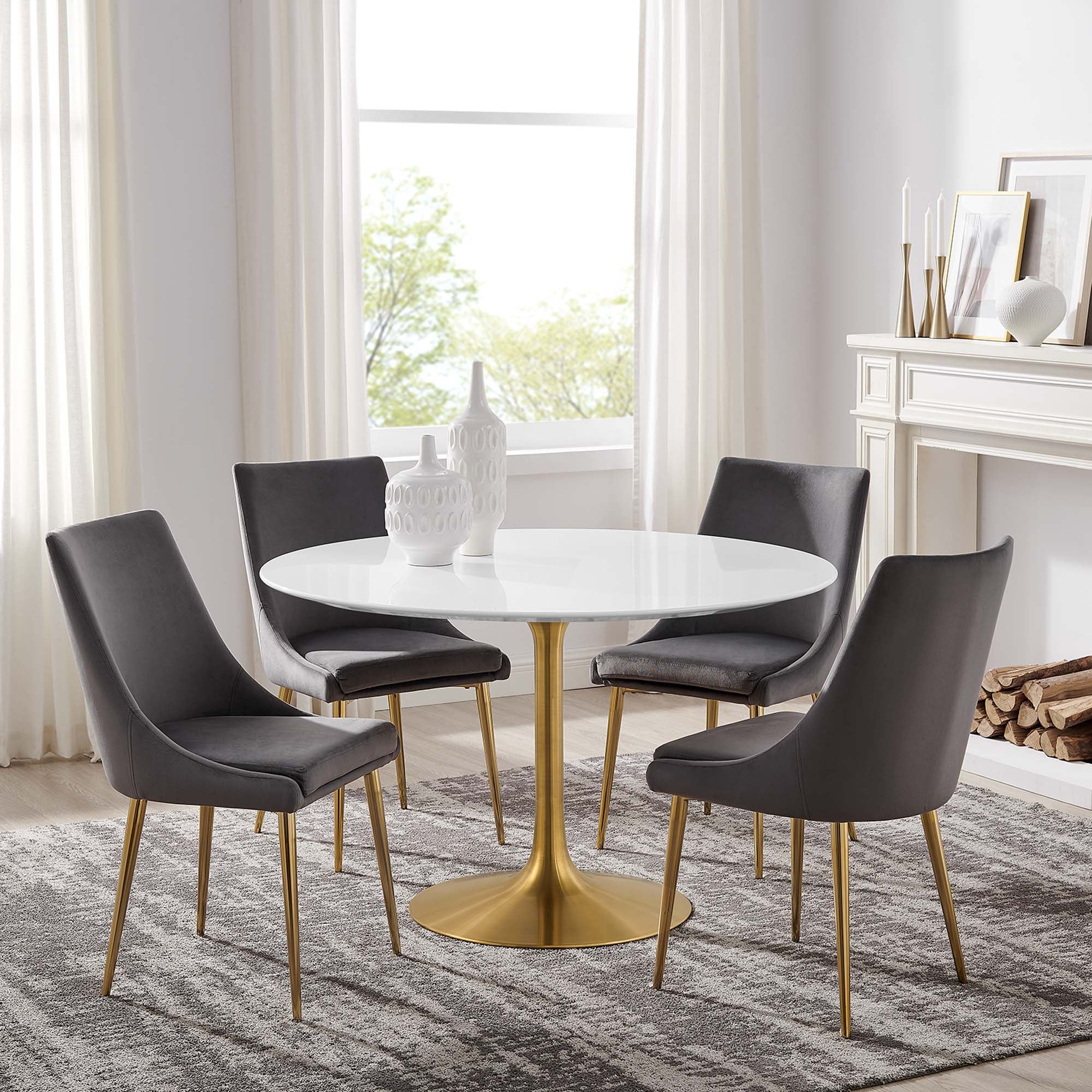 Lippa 48" Round Wood Dining Table by Modway - Best Buy Furniture