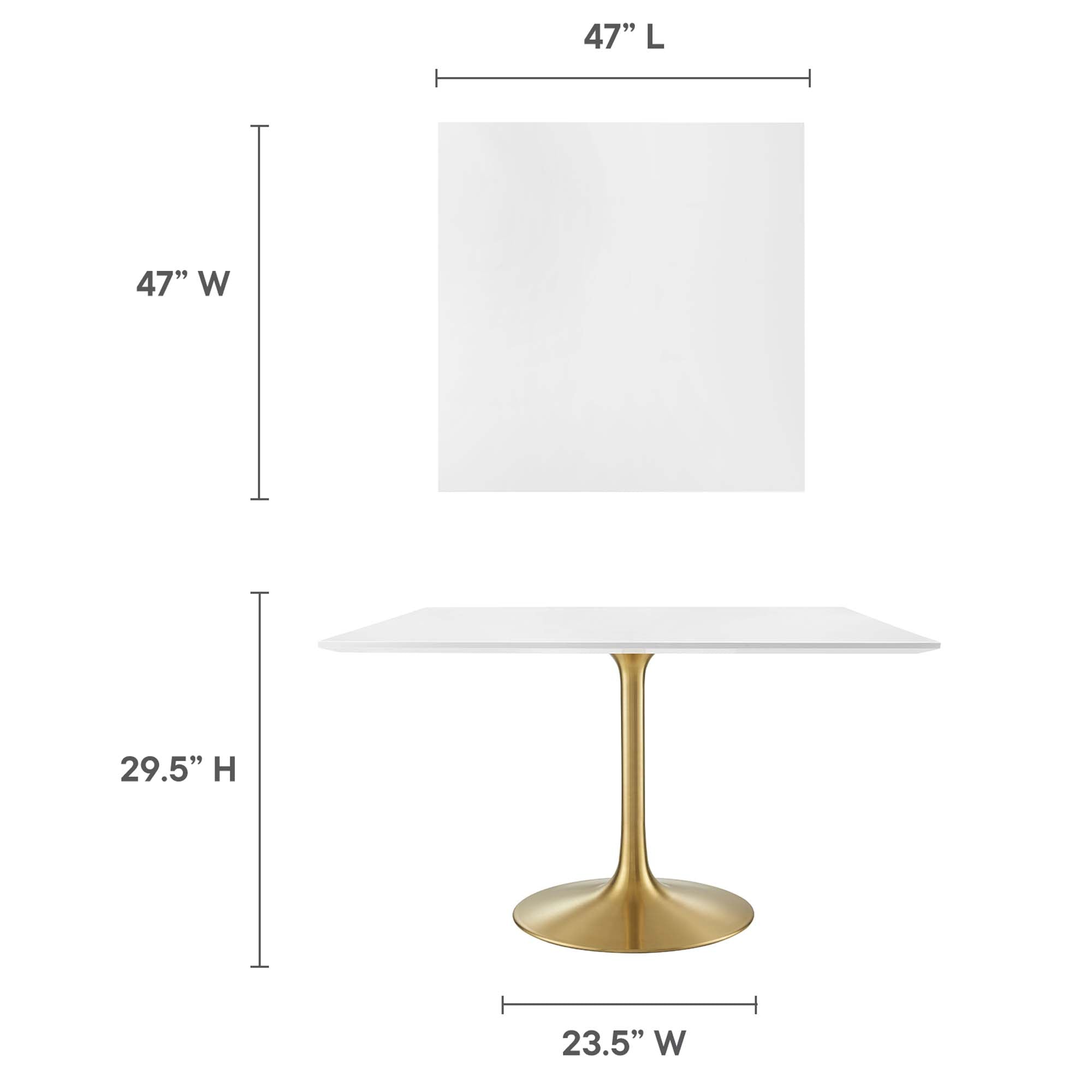 Lippa 48" Square Wood Dining Table by Modway - Best Buy Furniture