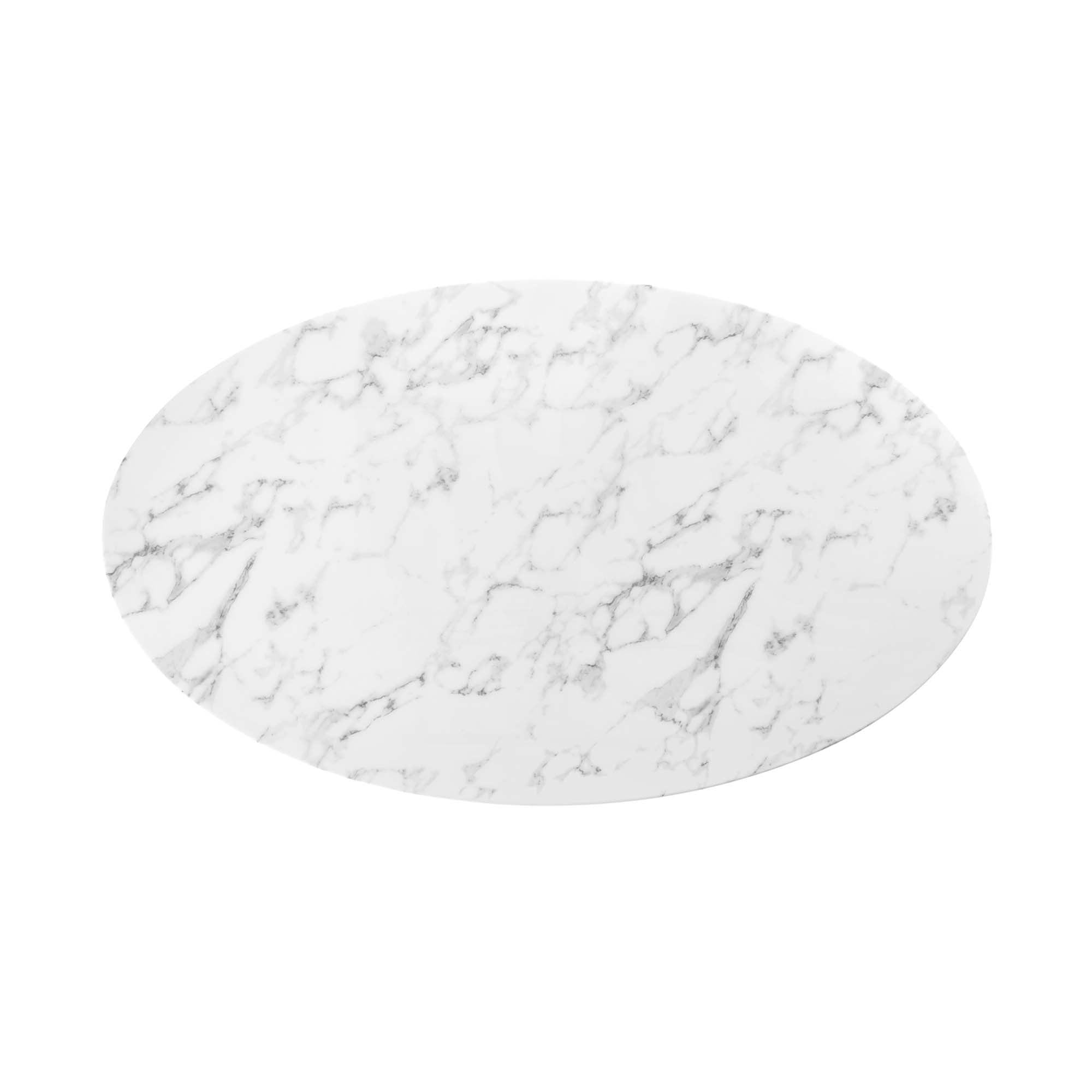Lippa 60" Oval Faux Marble Dining Table by Modway - Best Buy Furniture