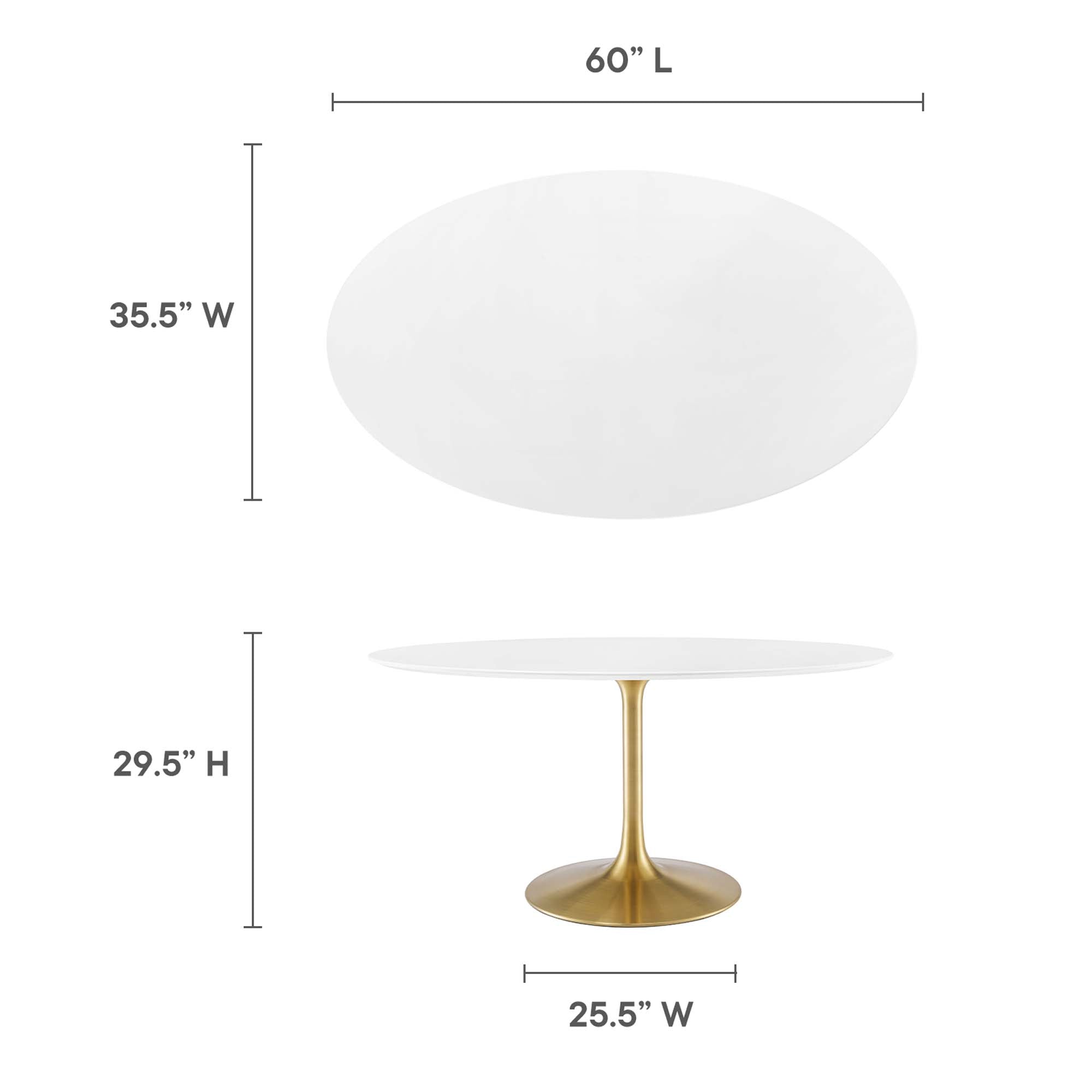 Lippa 60" Oval Wood Dining Table by Modway - Best Buy Furniture