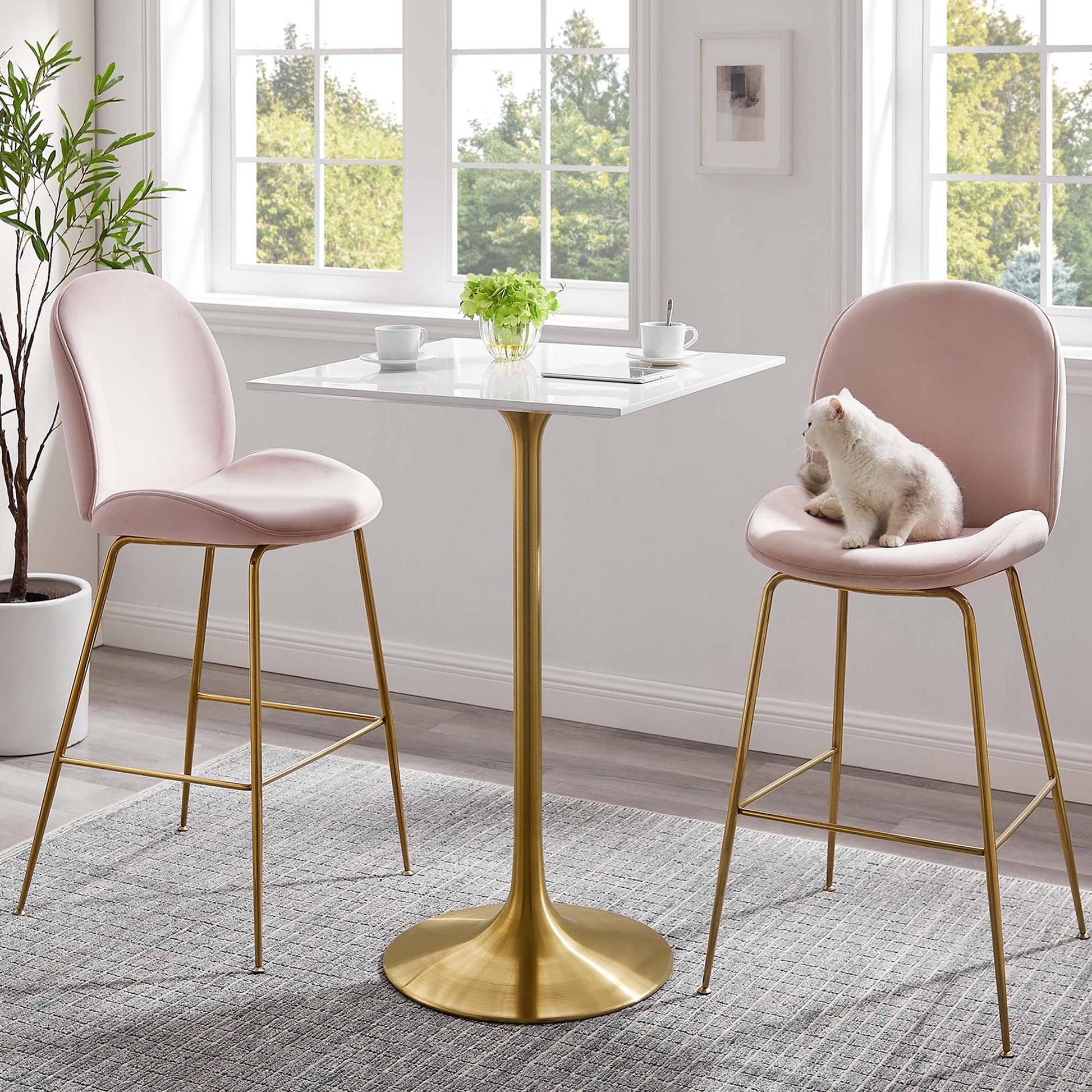 Lippa 28" Square Wood Bar Table by Modway - Best Buy Furniture