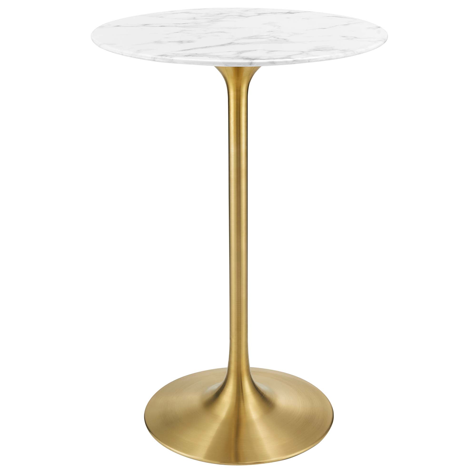 Lippa 28" Round Faux Marble Bar Table by Modway - Best Buy Furniture