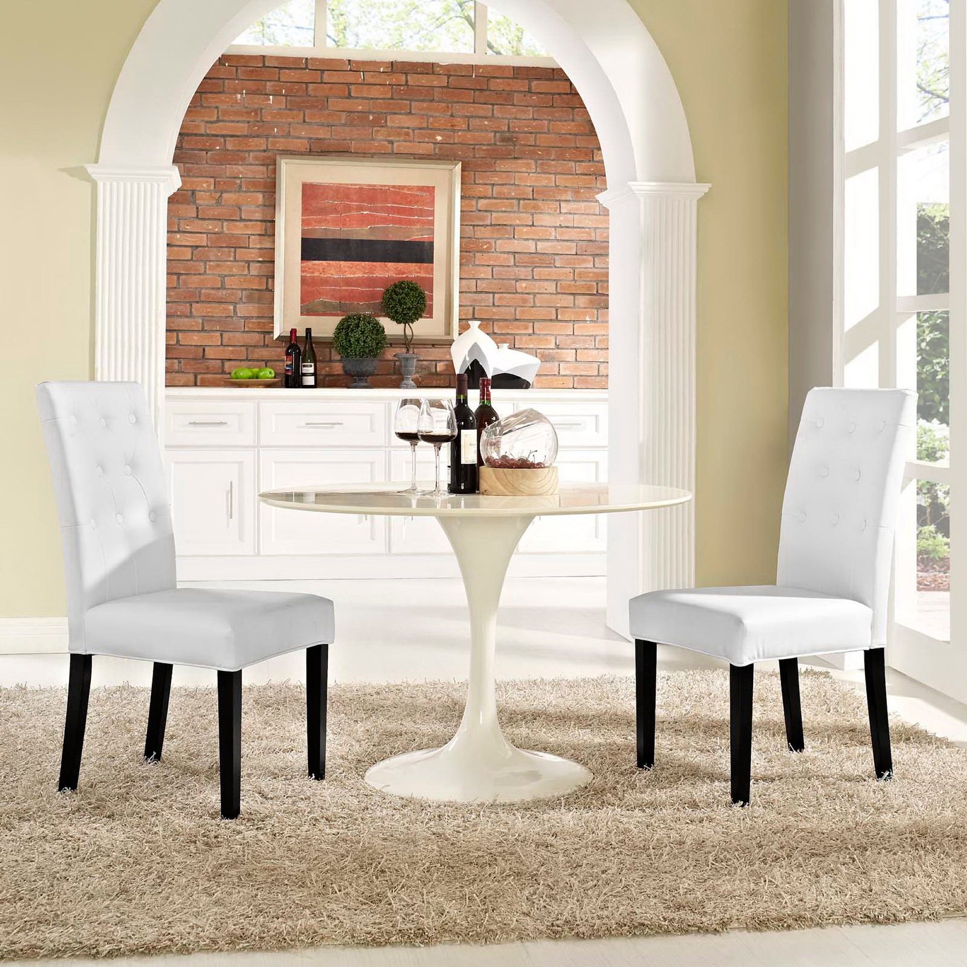 Confer Vinyl Dining Side Chair Set of 2 by Modway - Best Buy Furniture