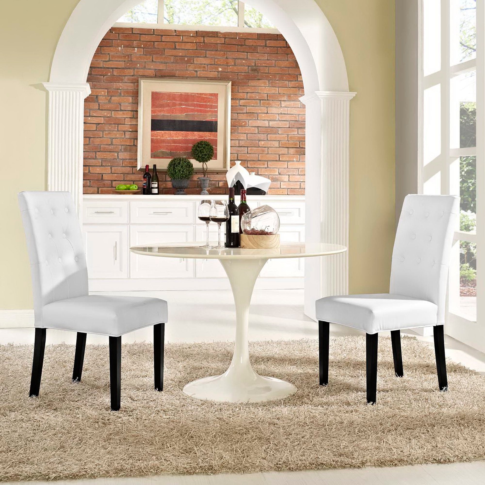 Confer Vinyl Dining Side Chair Set of 2 by Modway - Best Buy Furniture