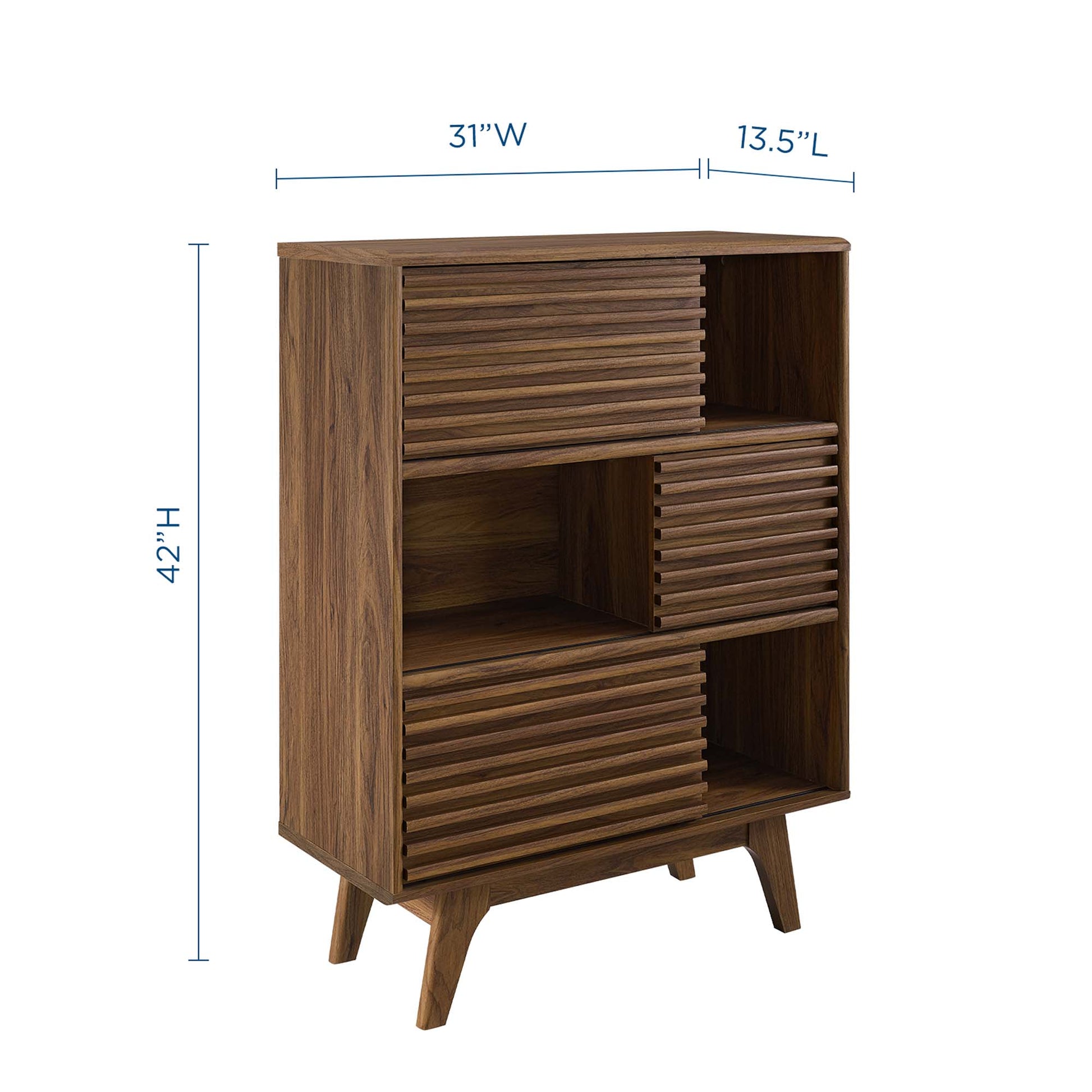 Render Three-Tier Display Storage Cabinet Stand by Modway - Best Buy Furniture