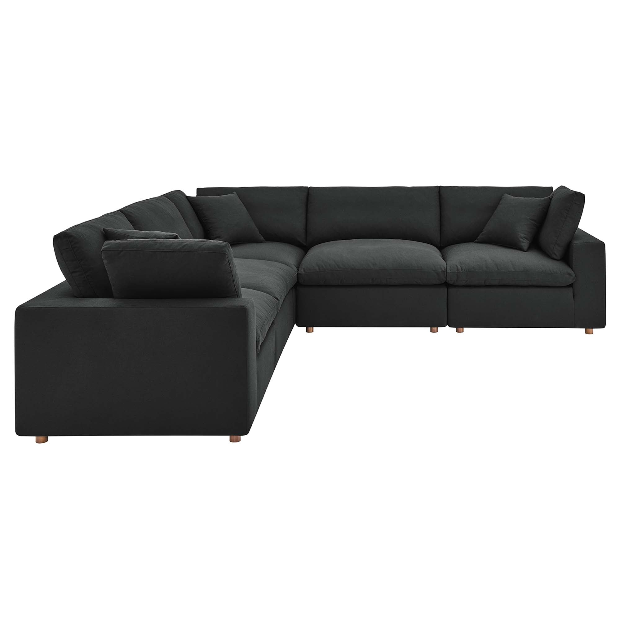 Commix 4 Piece Down Filled Overstuffed Cloud Sectional Sofa