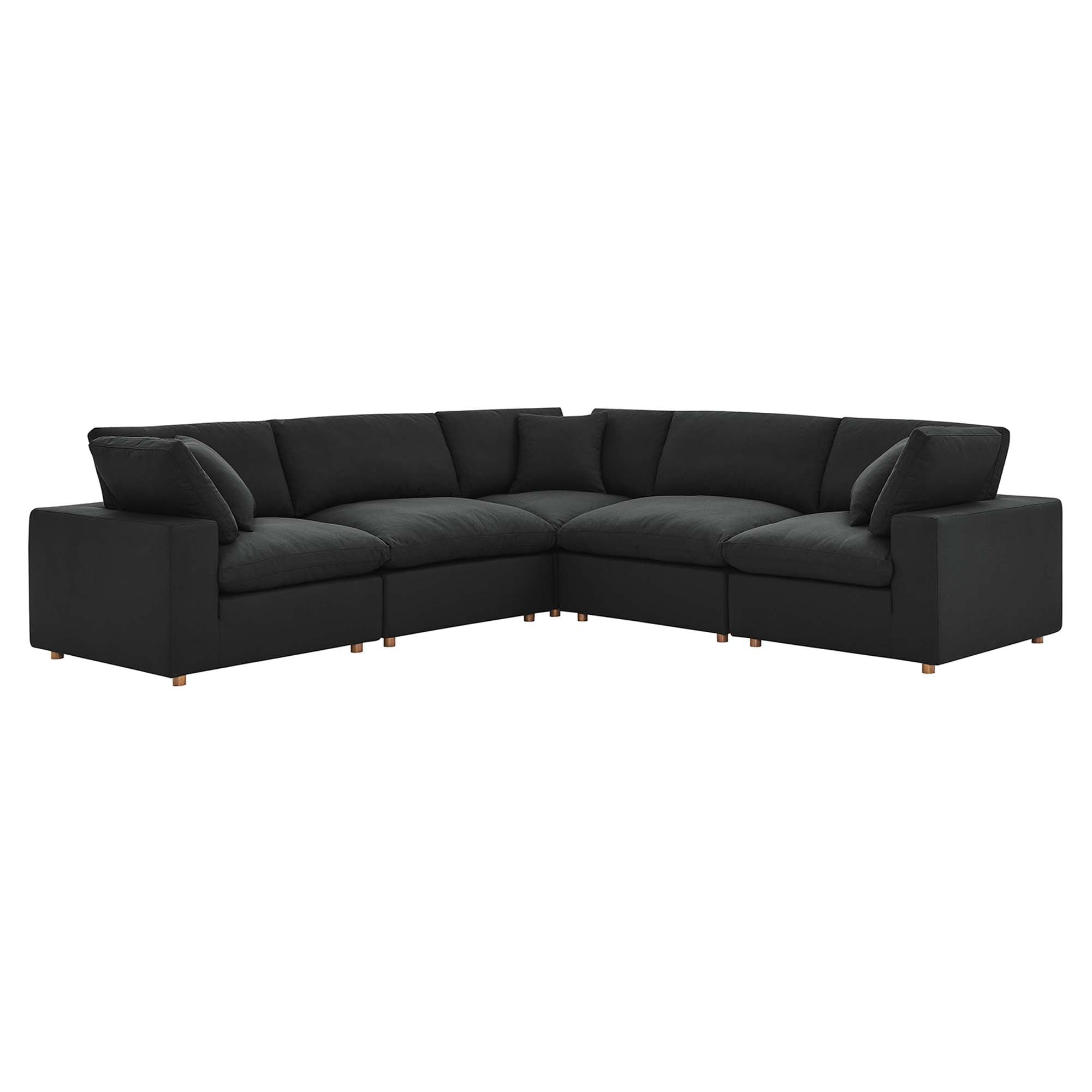 Commix 4 Piece Down Filled Overstuffed Cloud Sectional Sofa