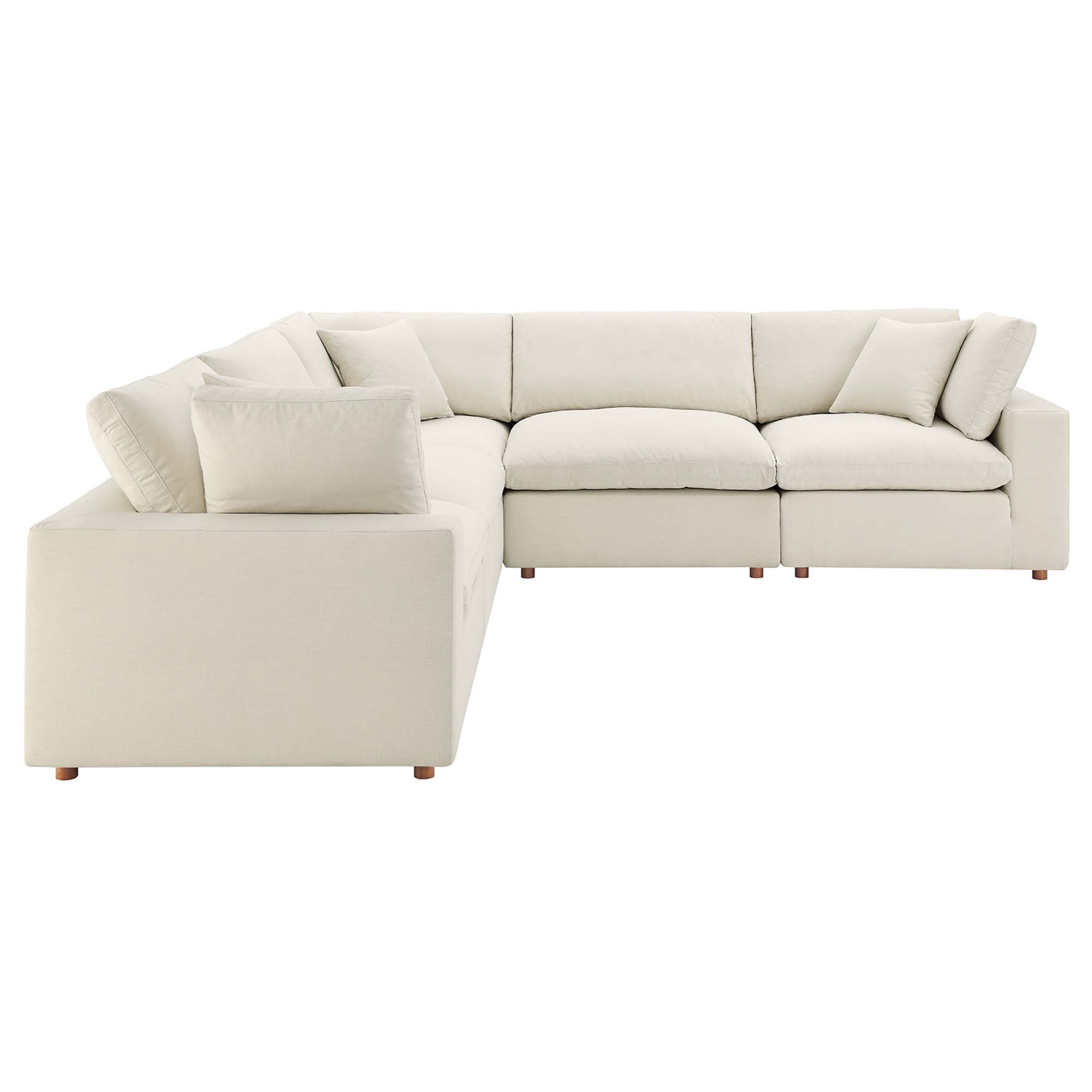 Commix 4 Piece Down Filled Overstuffed Cloud Sectional Sofa