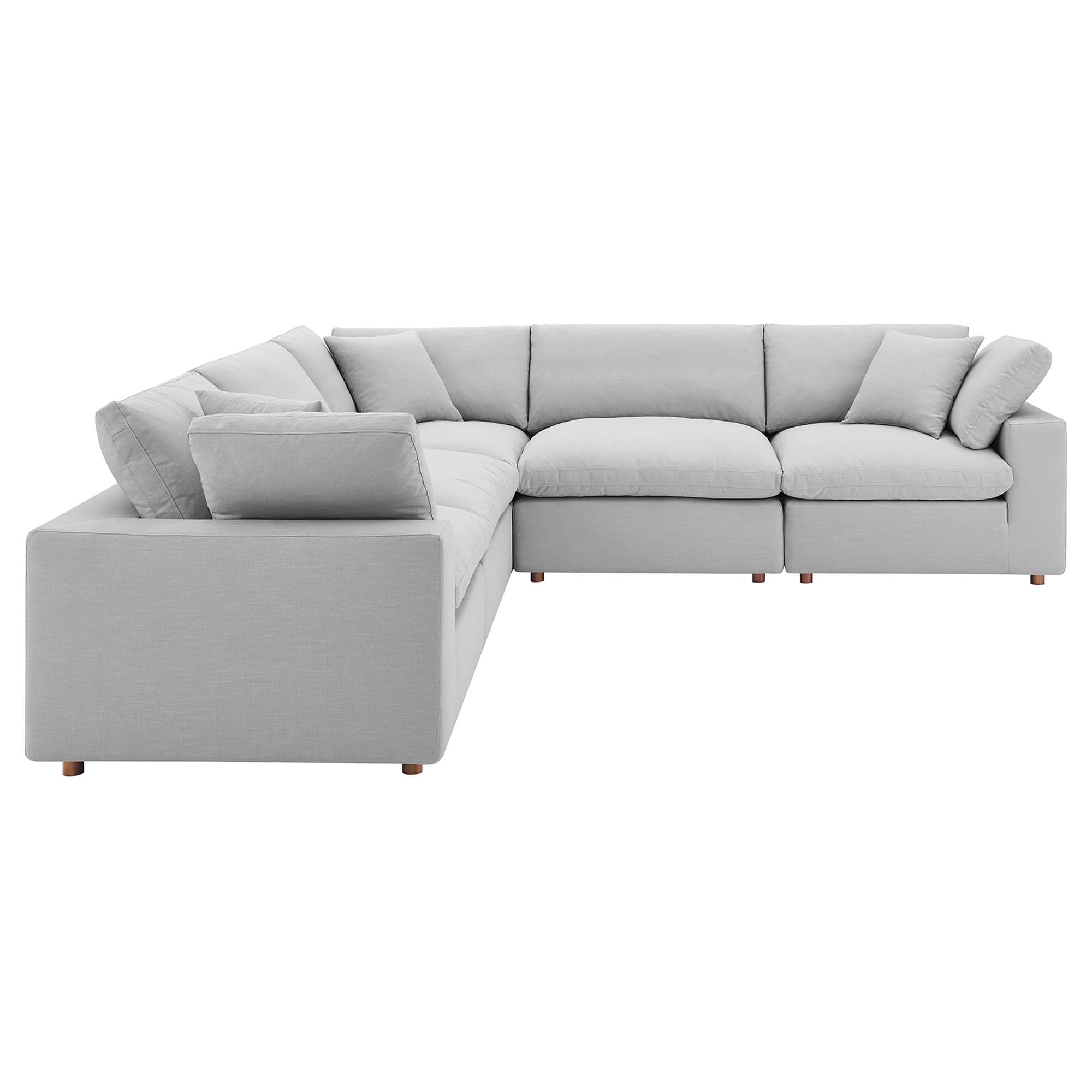 Commix 4 Piece Down Filled Overstuffed Cloud Sectional Sofa