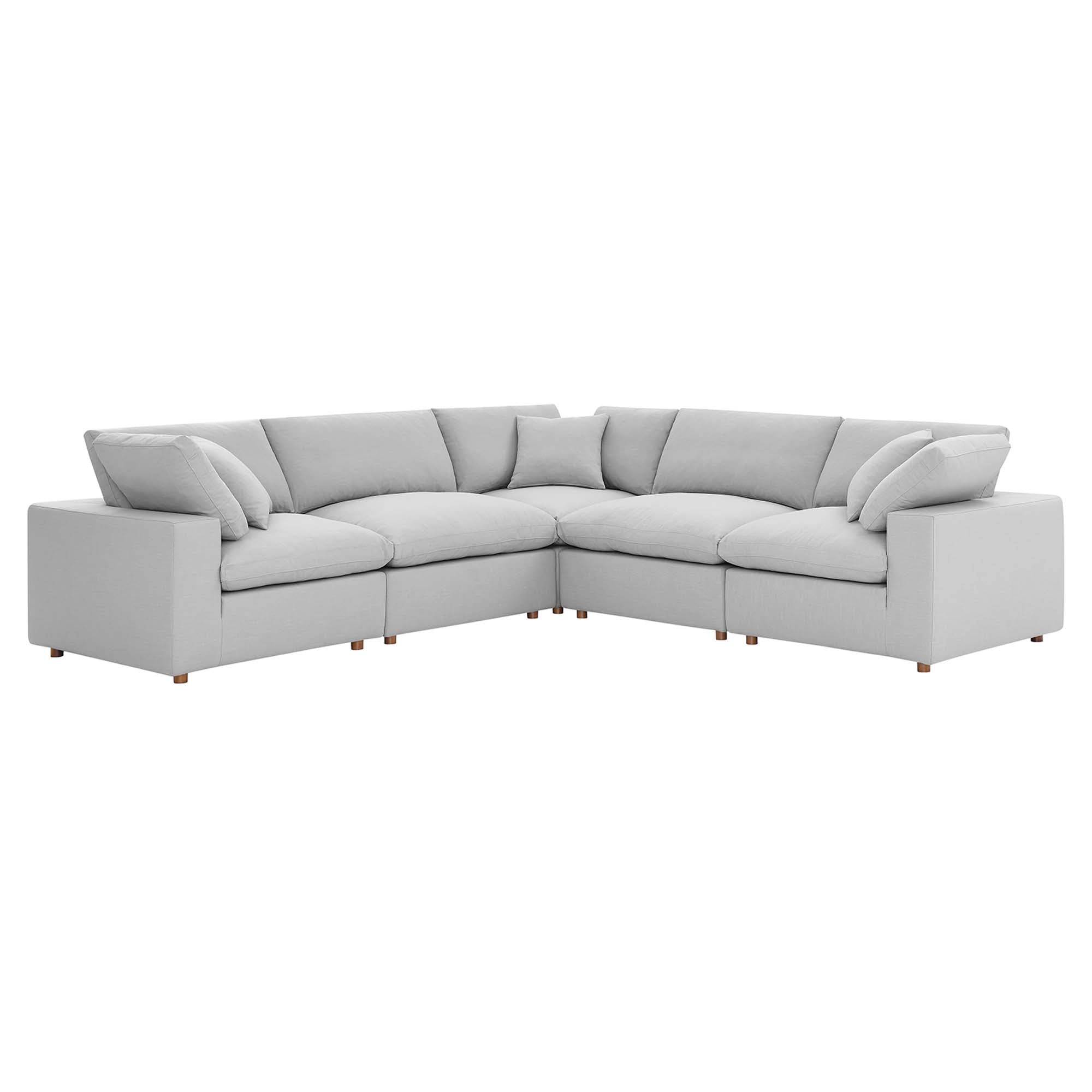 Commix 4 Piece Down Filled Overstuffed Cloud Sectional Sofa