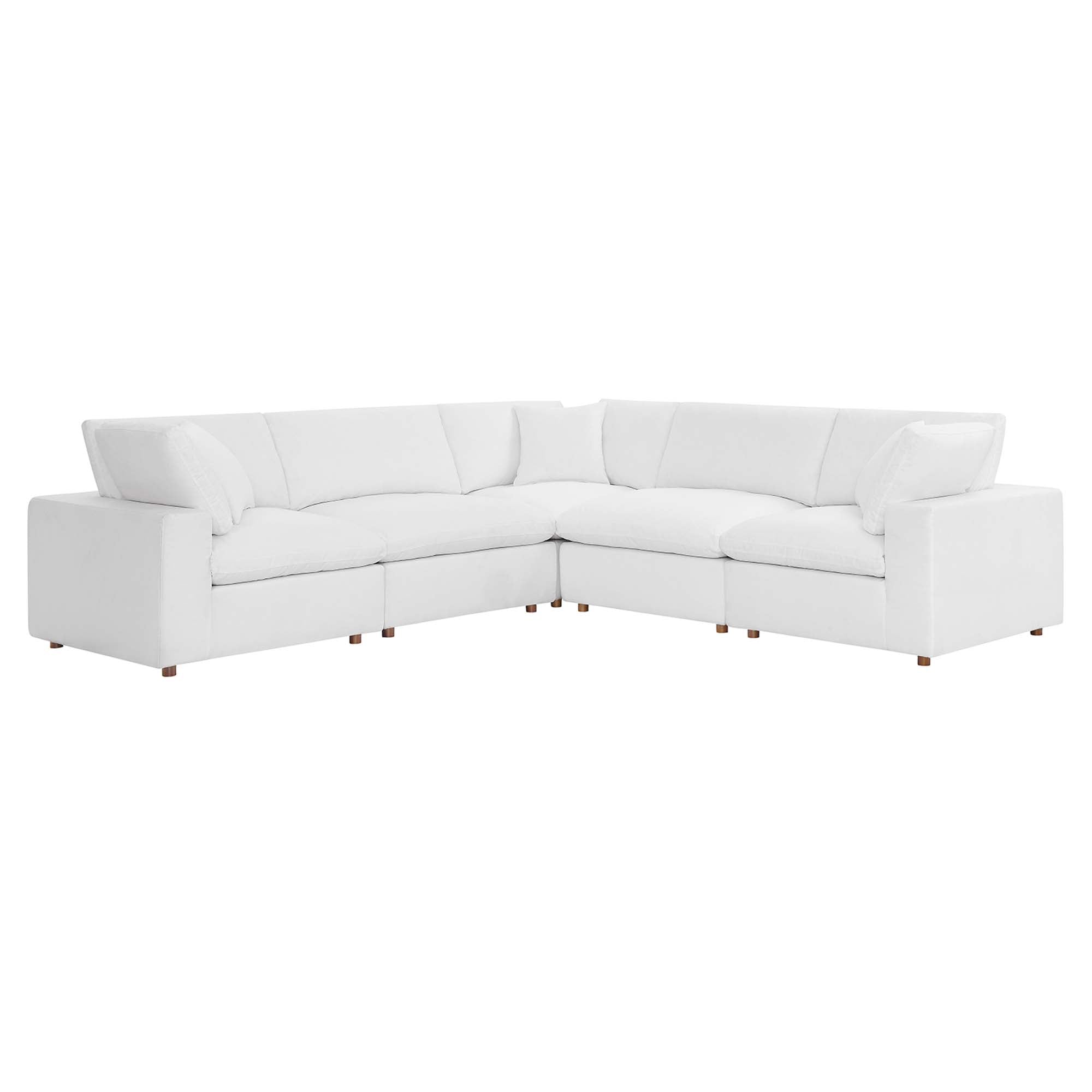 Commix 4 Piece Down Filled Overstuffed Cloud Sectional Sofa