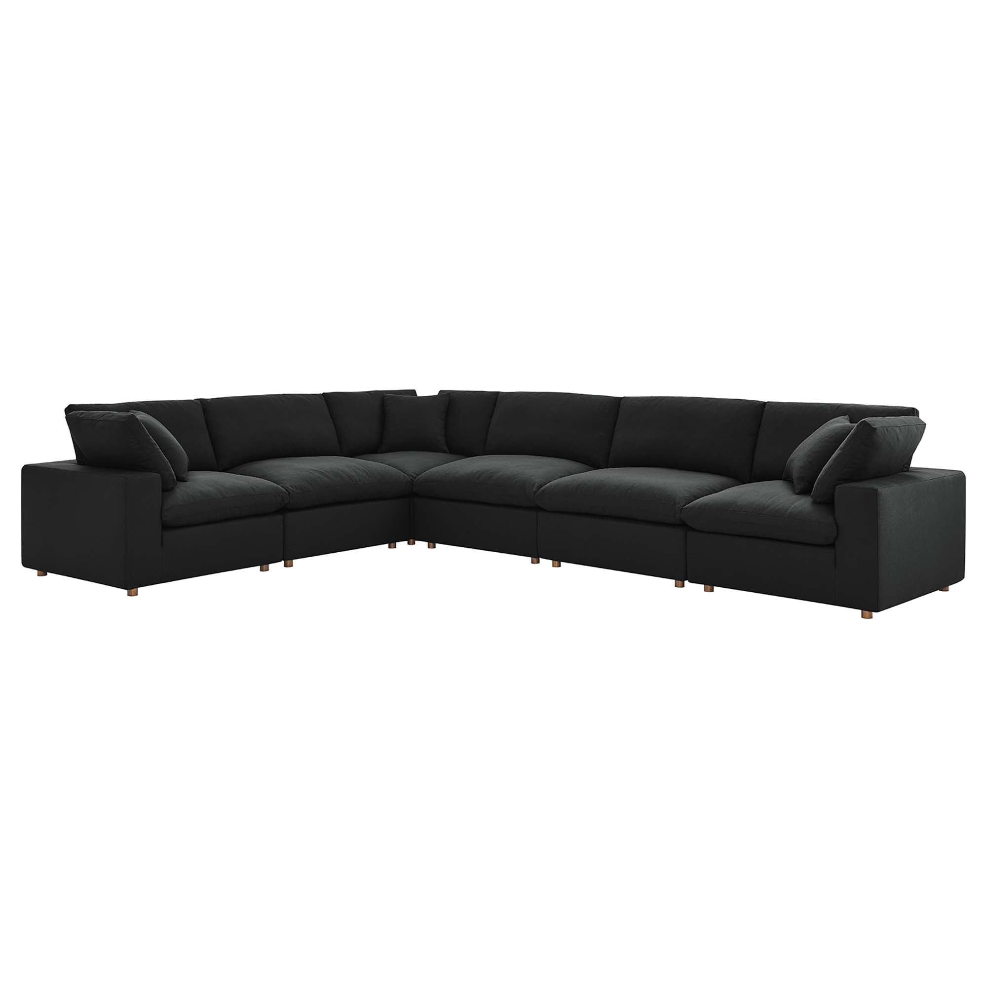 Commix 4 Piece Down Filled Overstuffed Cloud Sectional Sofa