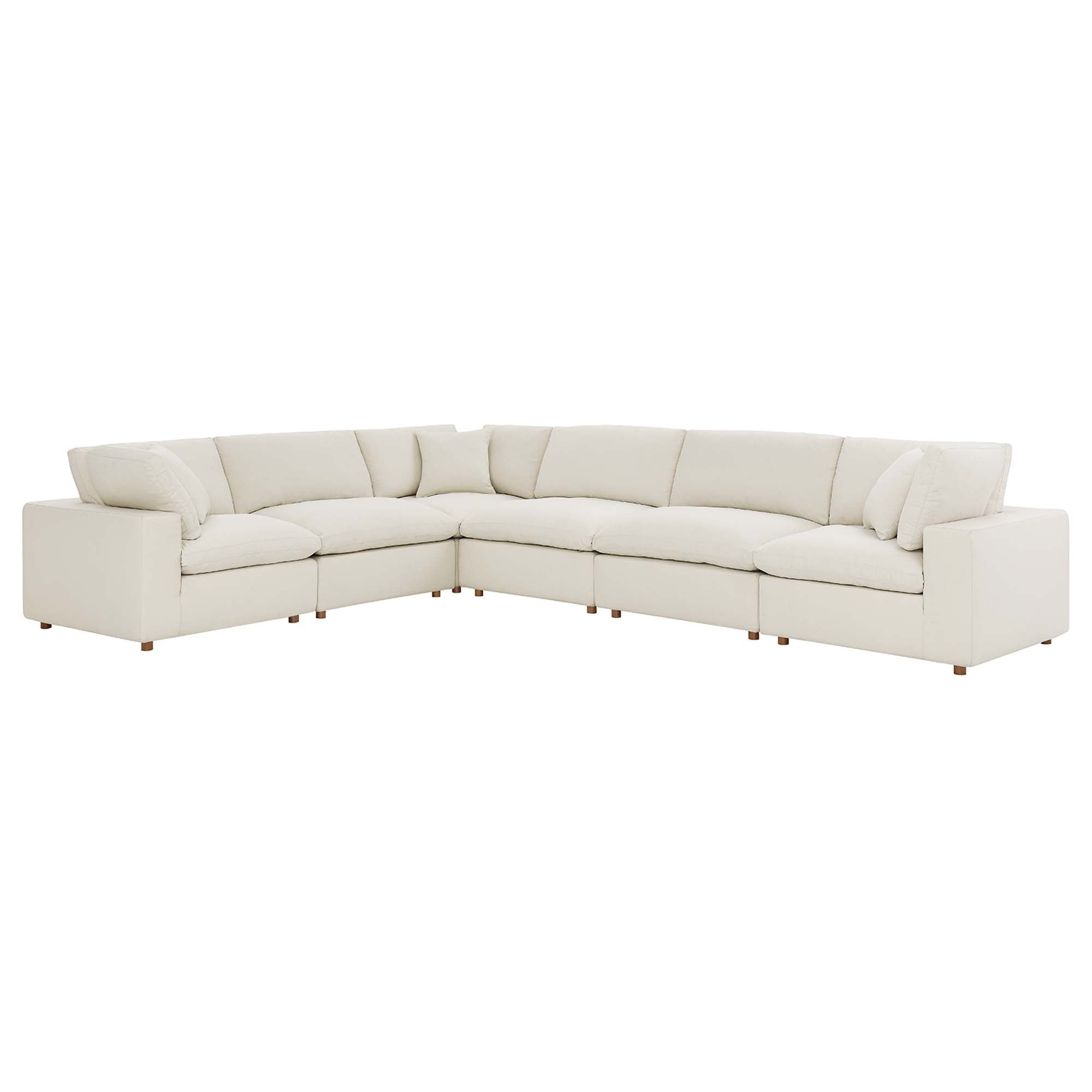 Commix 4 Piece Down Filled Overstuffed Cloud Sectional Sofa