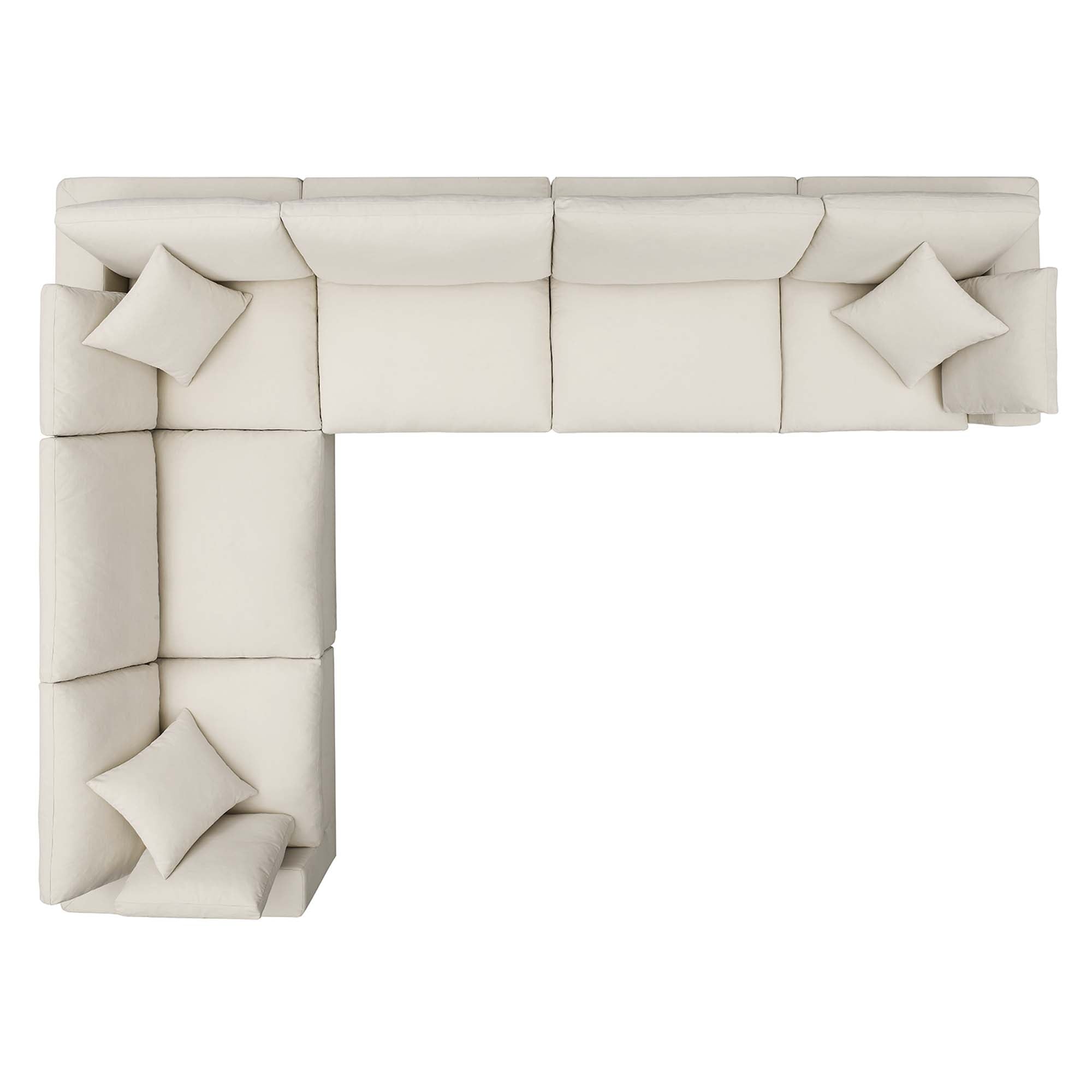 Commix 4 Piece Down Filled Overstuffed Cloud Sectional Sofa