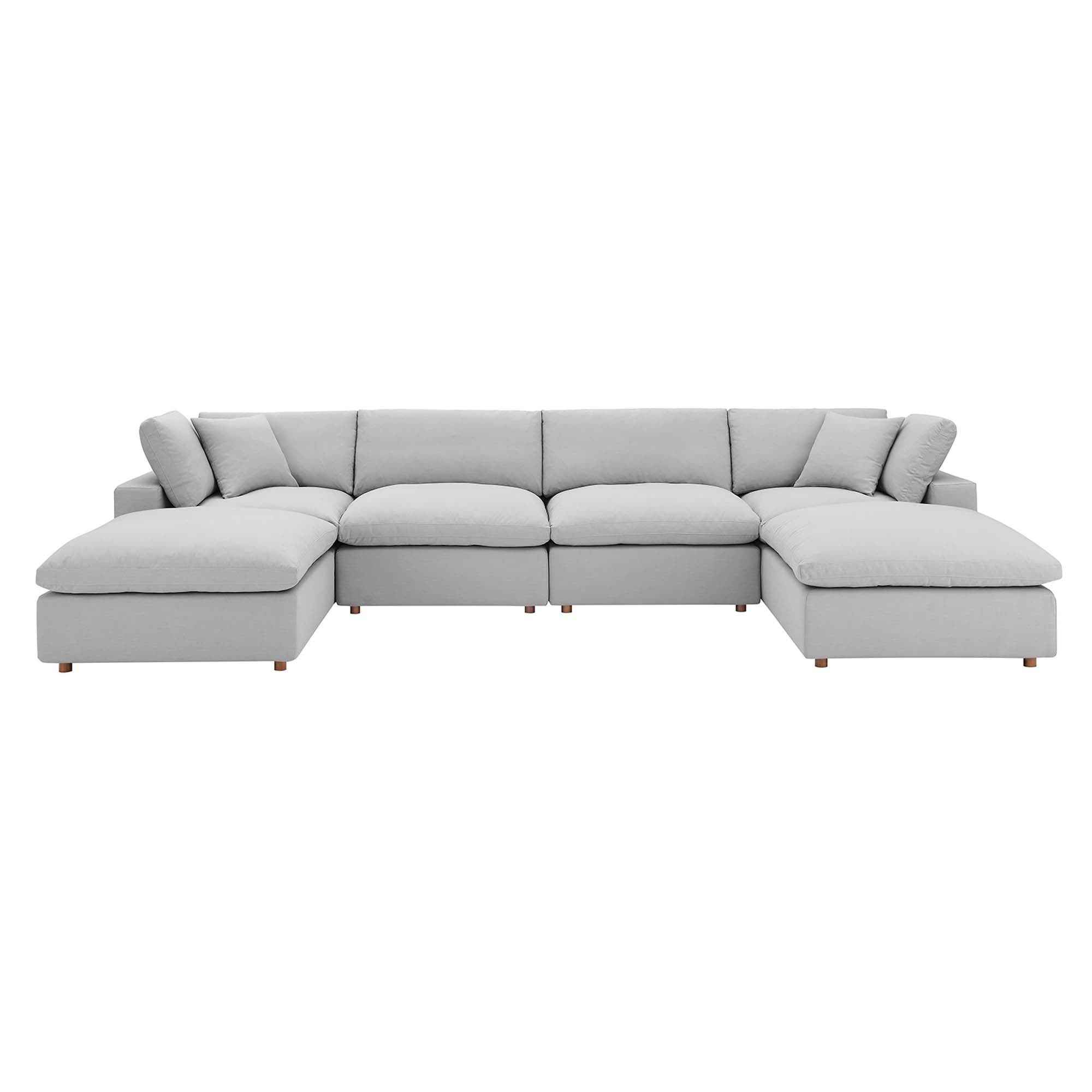 Commix 4 Piece Down Filled Overstuffed Cloud Sectional Sofa
