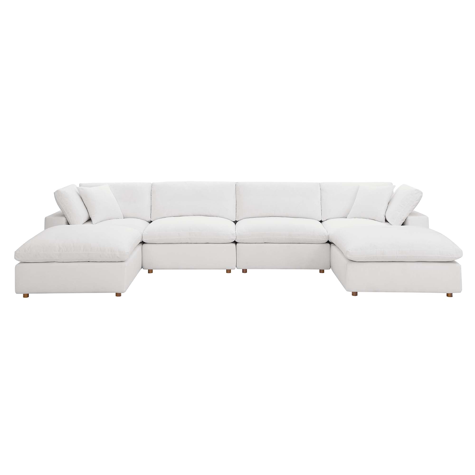 Commix 4 Piece Down Filled Overstuffed Cloud Sectional Sofa
