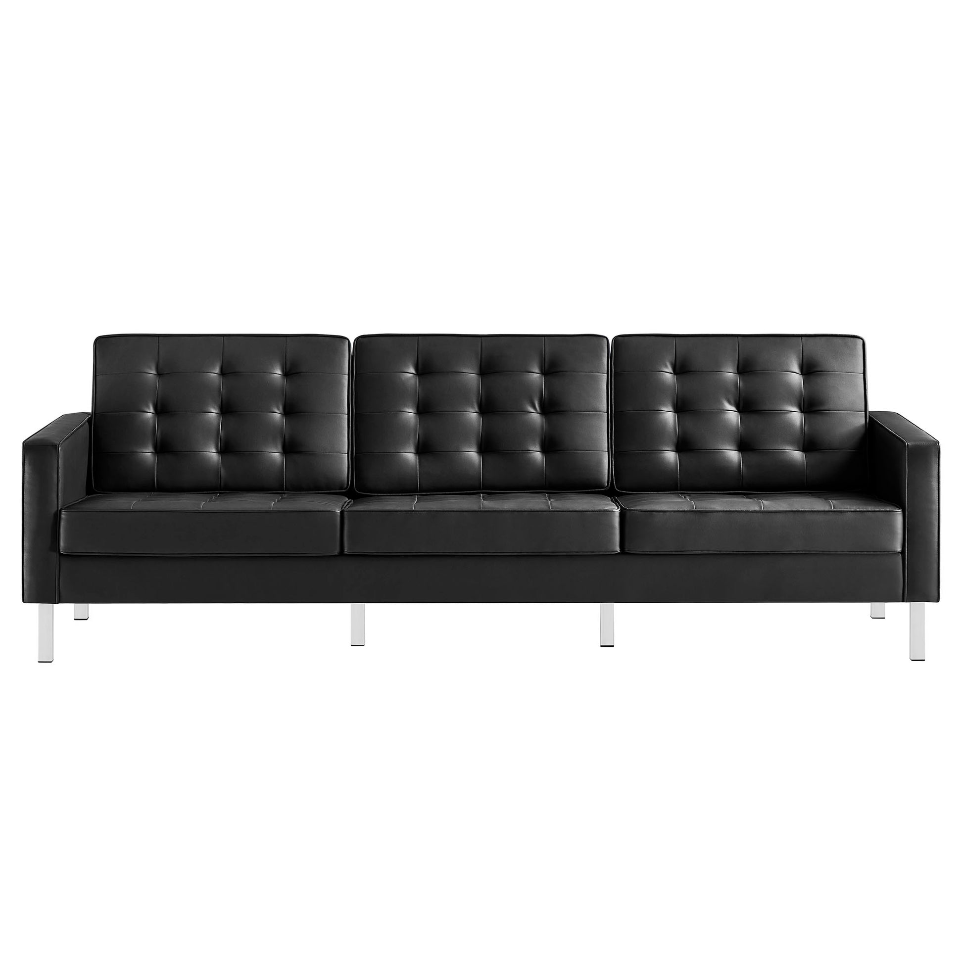 Loft Tufted Vegan Leather Sofa by Modway - Best Buy Furniture