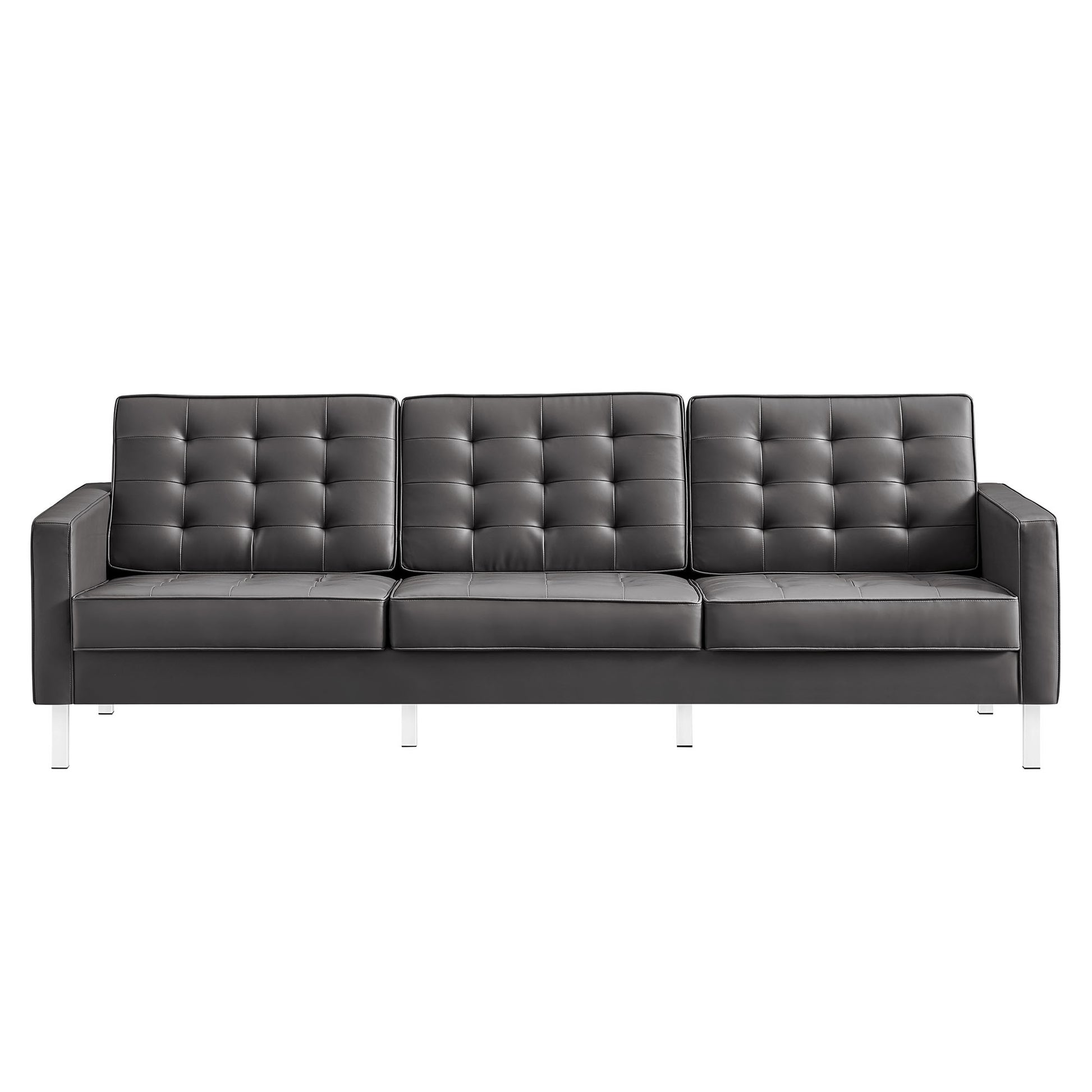 Loft Tufted Vegan Leather Sofa by Modway - Best Buy Furniture