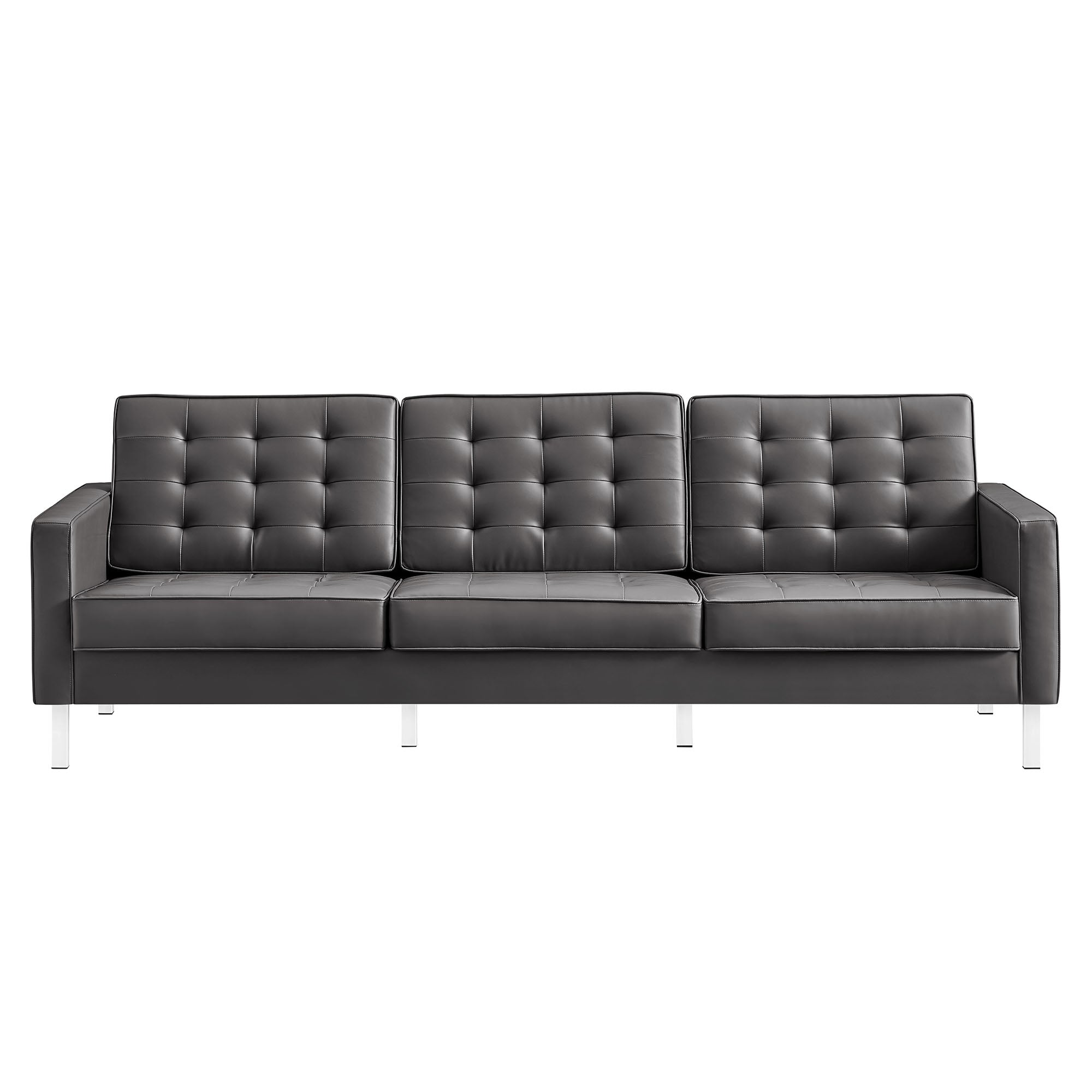 Loft Tufted Vegan Leather Sofa by Modway - Best Buy Furniture