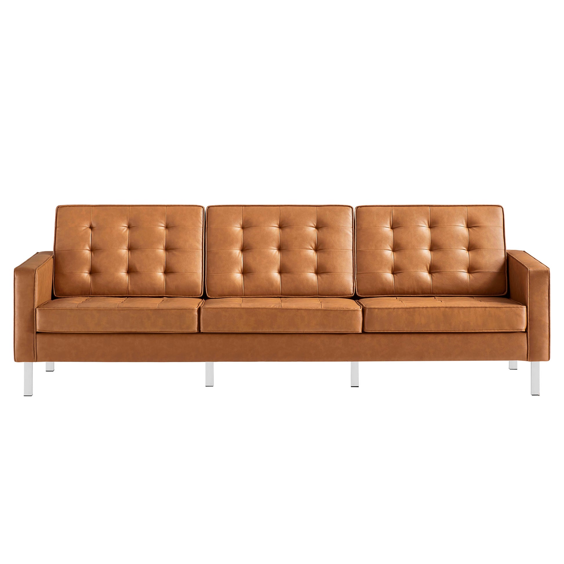 Loft Tufted Vegan Leather Sofa by Modway - Best Buy Furniture