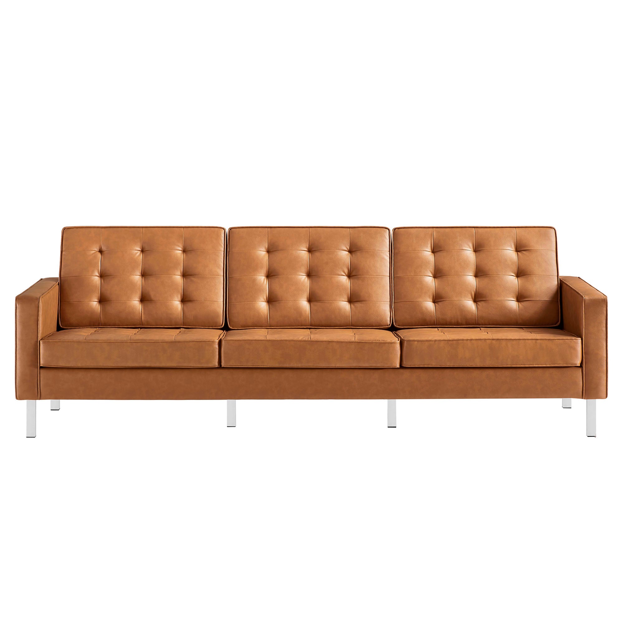 Loft Tufted Vegan Leather Sofa by Modway - Best Buy Furniture