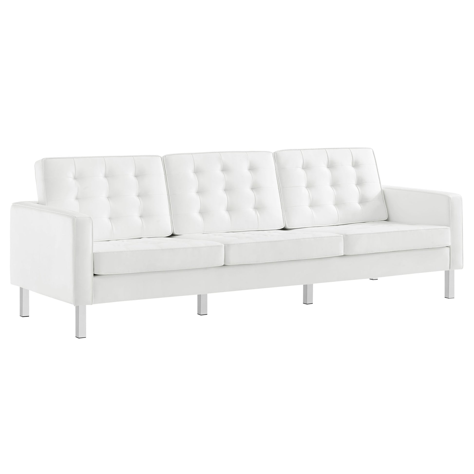 Loft Tufted Vegan Leather Sofa by Modway - Best Buy Furniture