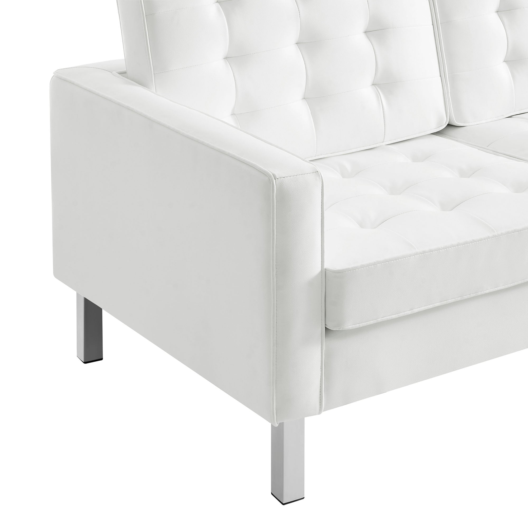 Loft Tufted Vegan Leather Sofa by Modway - Best Buy Furniture