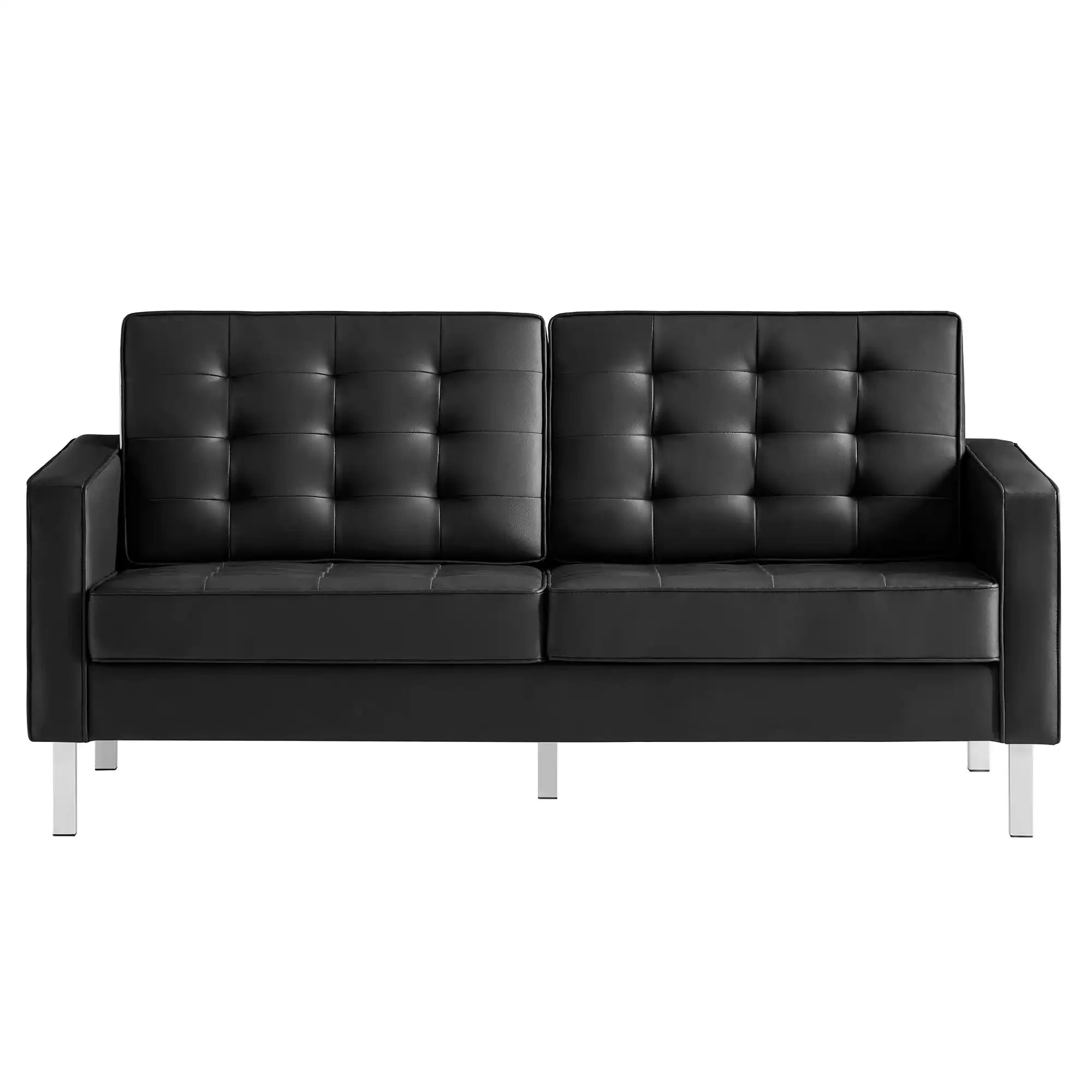 Loft Tufted Vegan Leather Loveseat by Modway - Best Buy Furniture