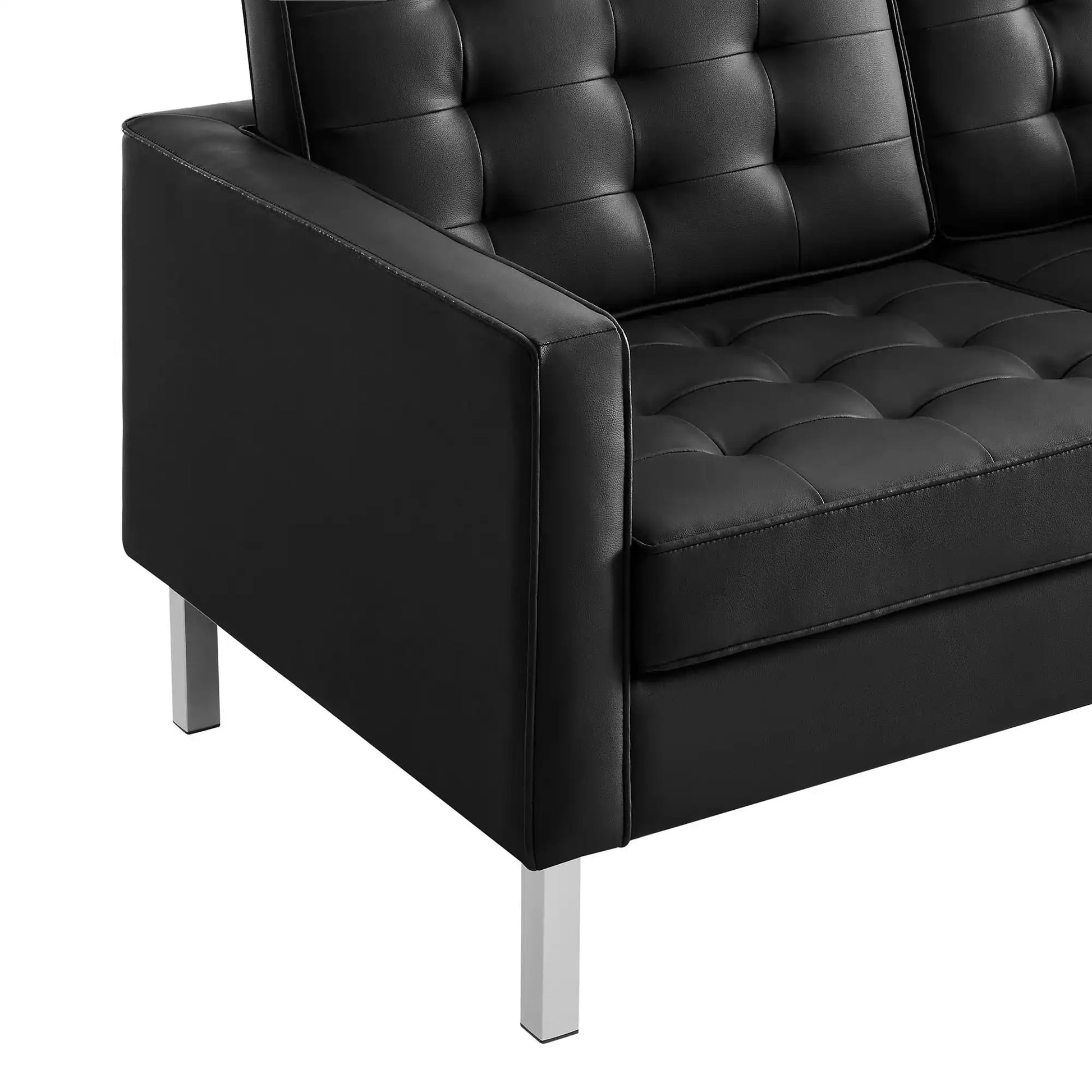 Loft Tufted Vegan Leather Loveseat by Modway - Best Buy Furniture