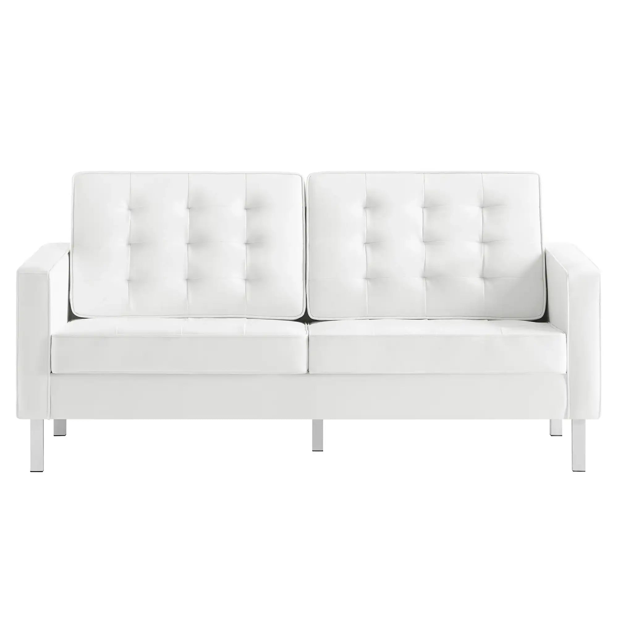 Loft Tufted Vegan Leather Loveseat by Modway - Best Buy Furniture