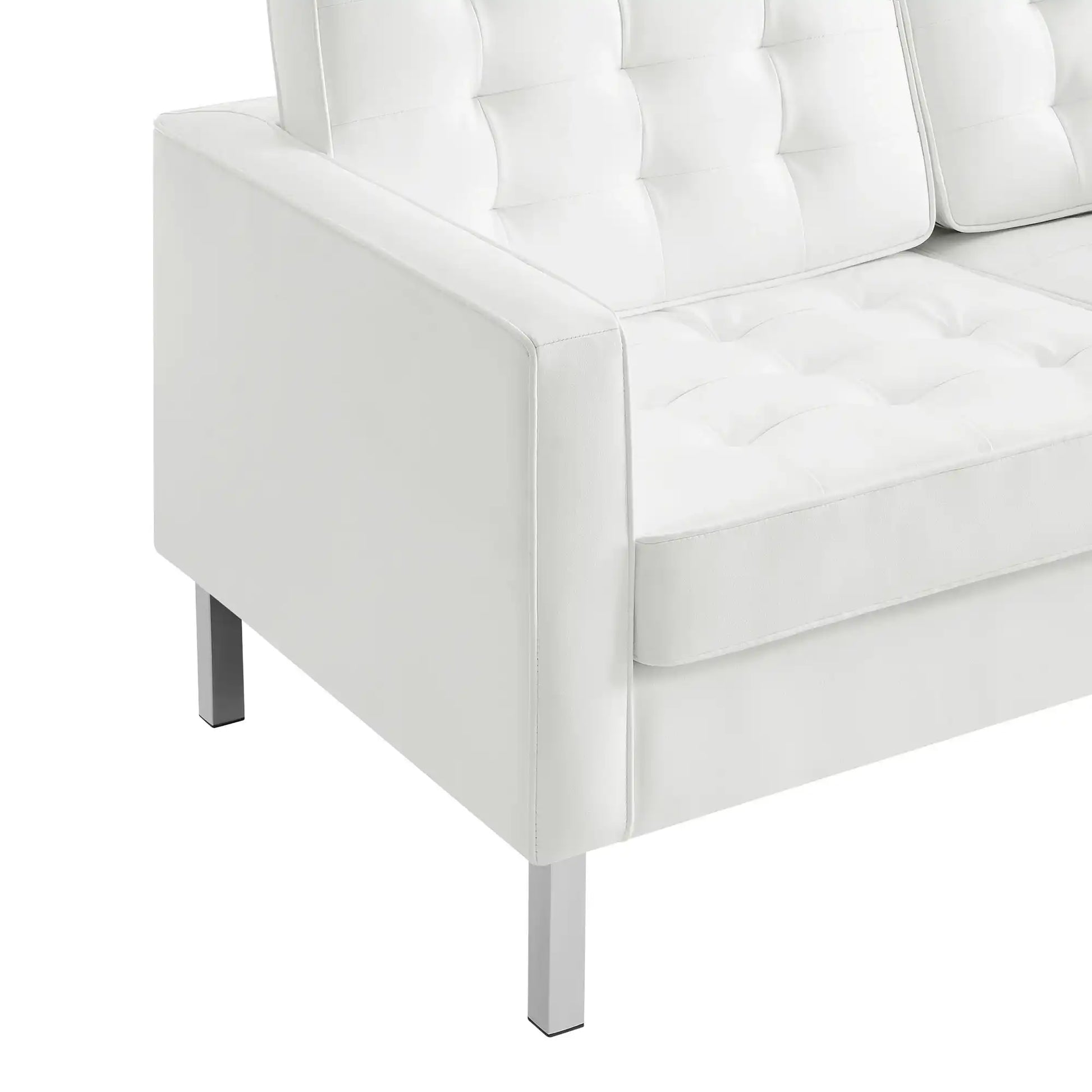 Loft Tufted Vegan Leather Loveseat by Modway - Best Buy Furniture