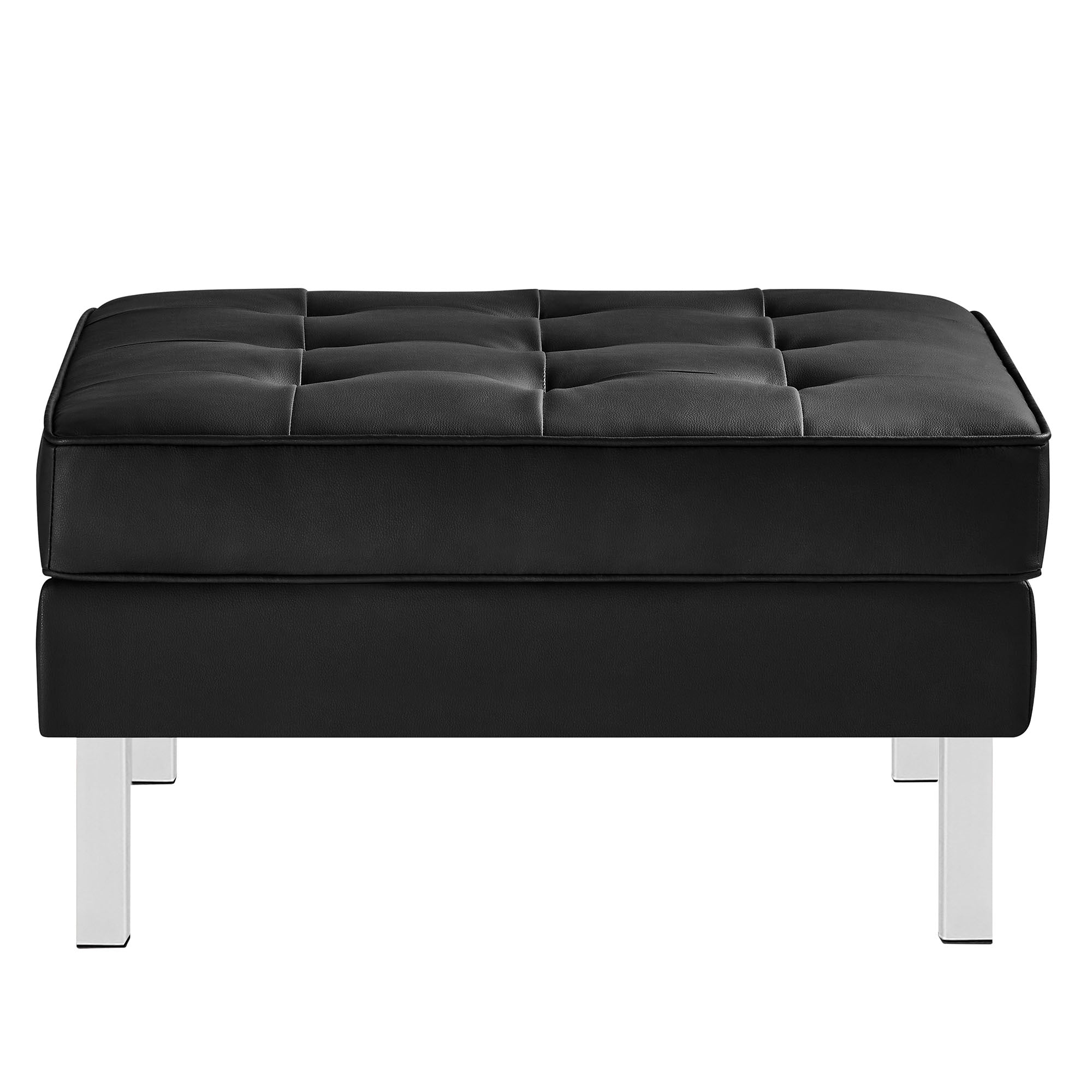 Loft Tufted Vegan Leather Ottoman by Modway - Best Buy Furniture