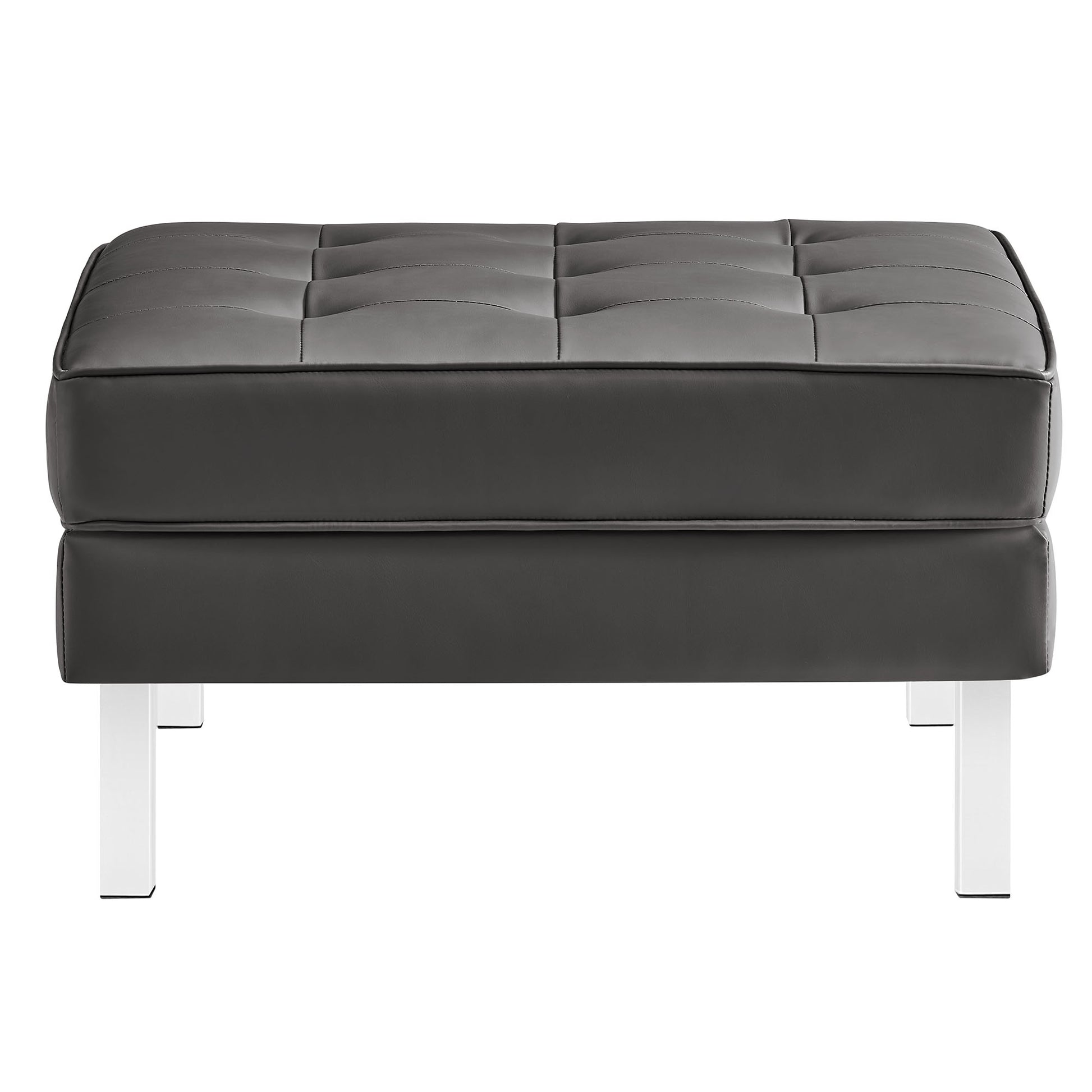 Loft Tufted Vegan Leather Ottoman by Modway - Best Buy Furniture
