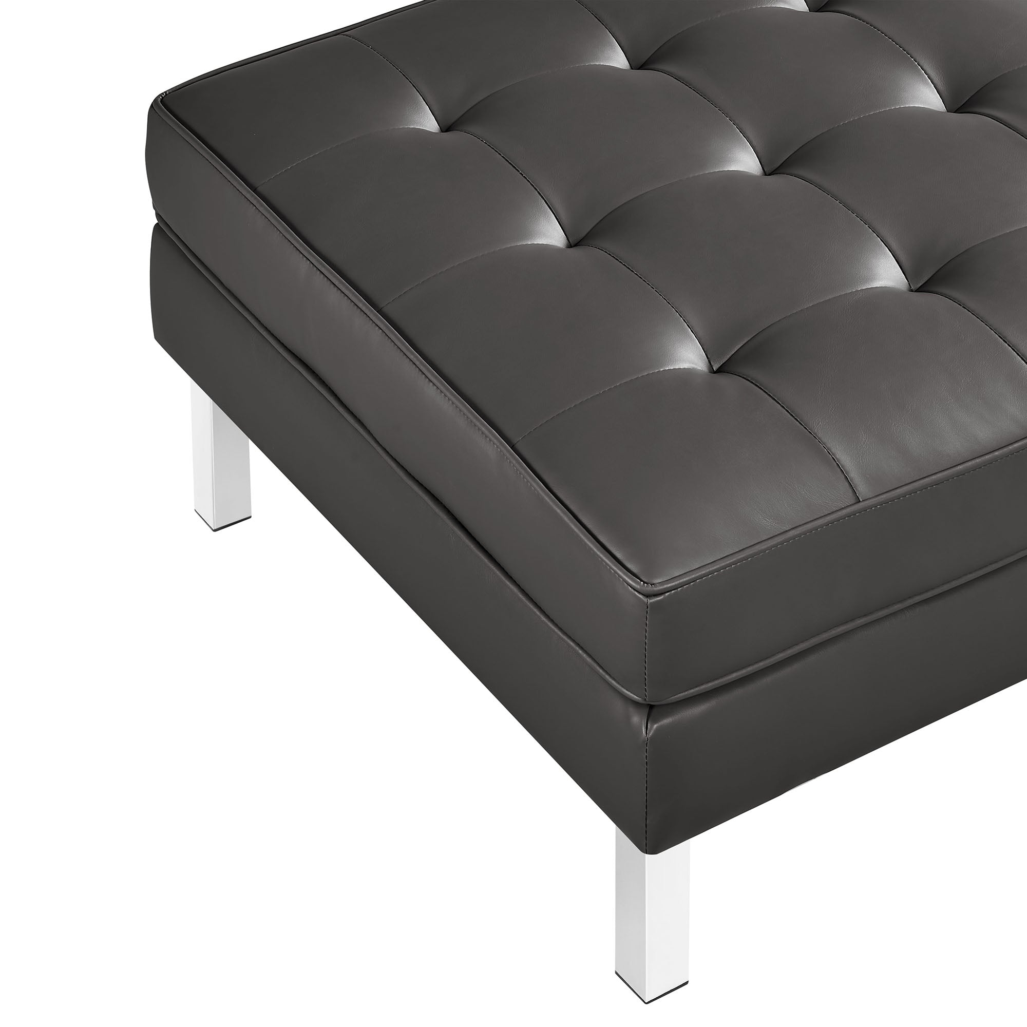 Loft Tufted Vegan Leather Ottoman by Modway - Best Buy Furniture