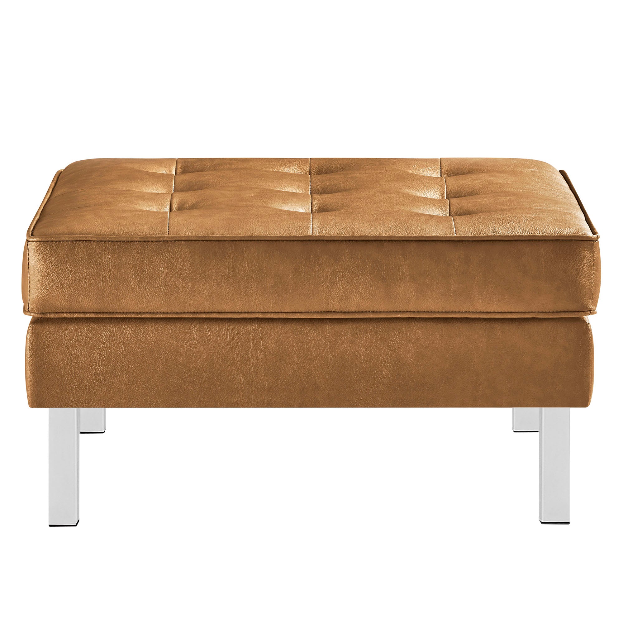 Loft Tufted Vegan Leather Ottoman by Modway - Best Buy Furniture