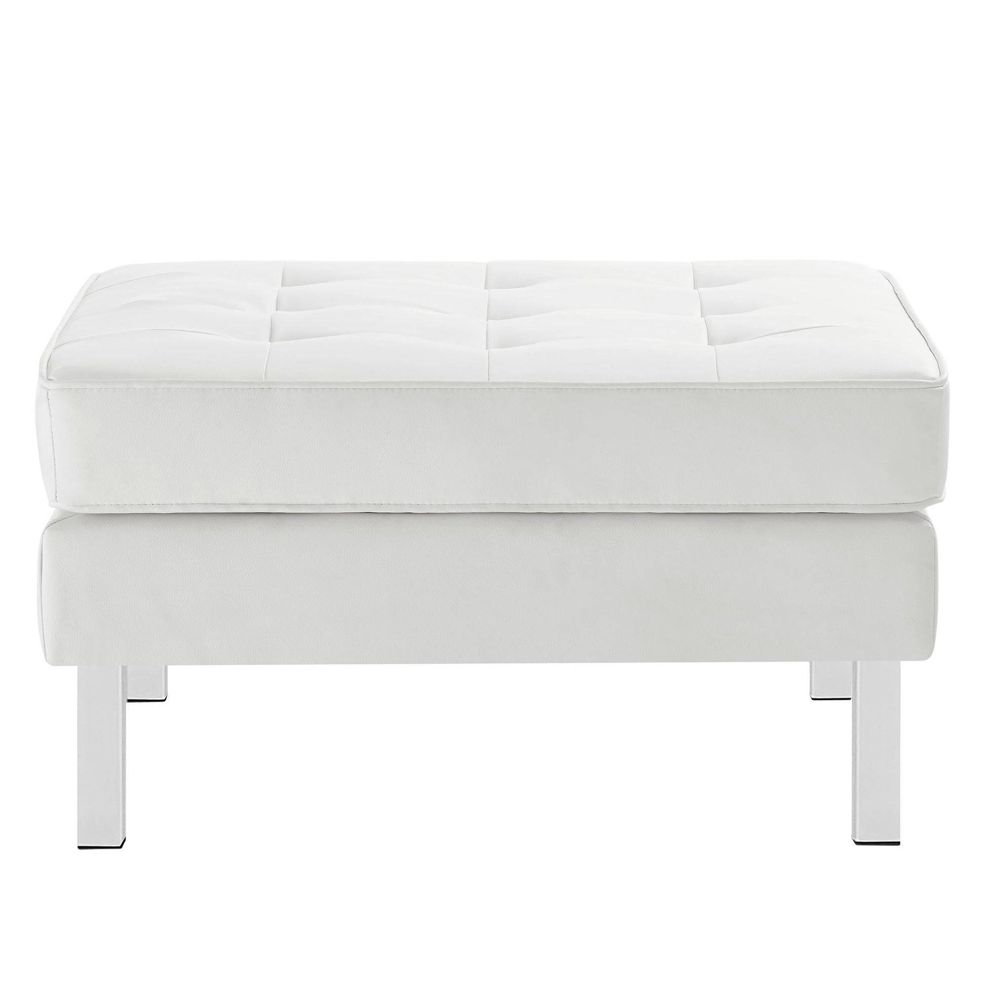 Loft Tufted Vegan Leather Ottoman by Modway - Best Buy Furniture