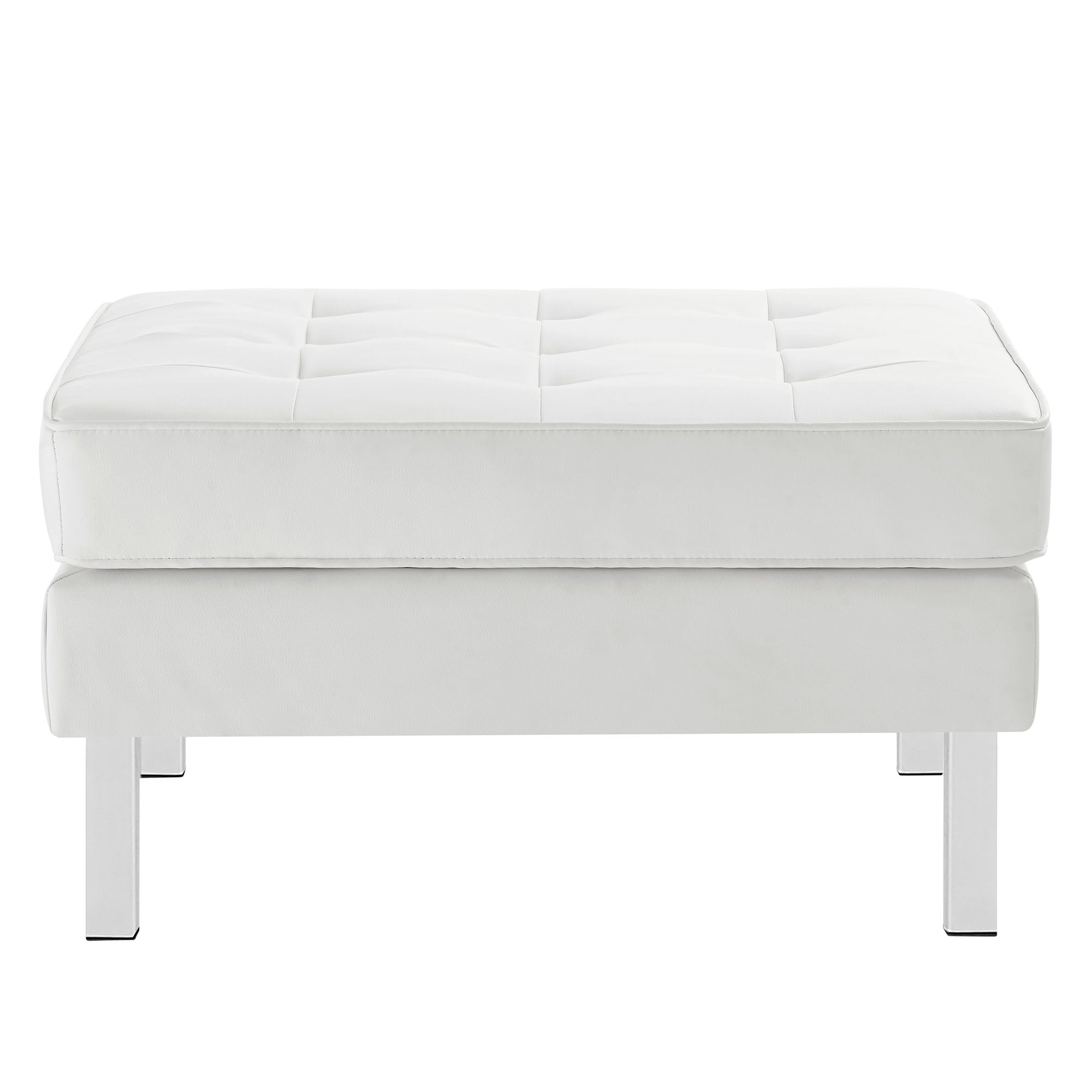 Loft Tufted Vegan Leather Ottoman by Modway - Best Buy Furniture