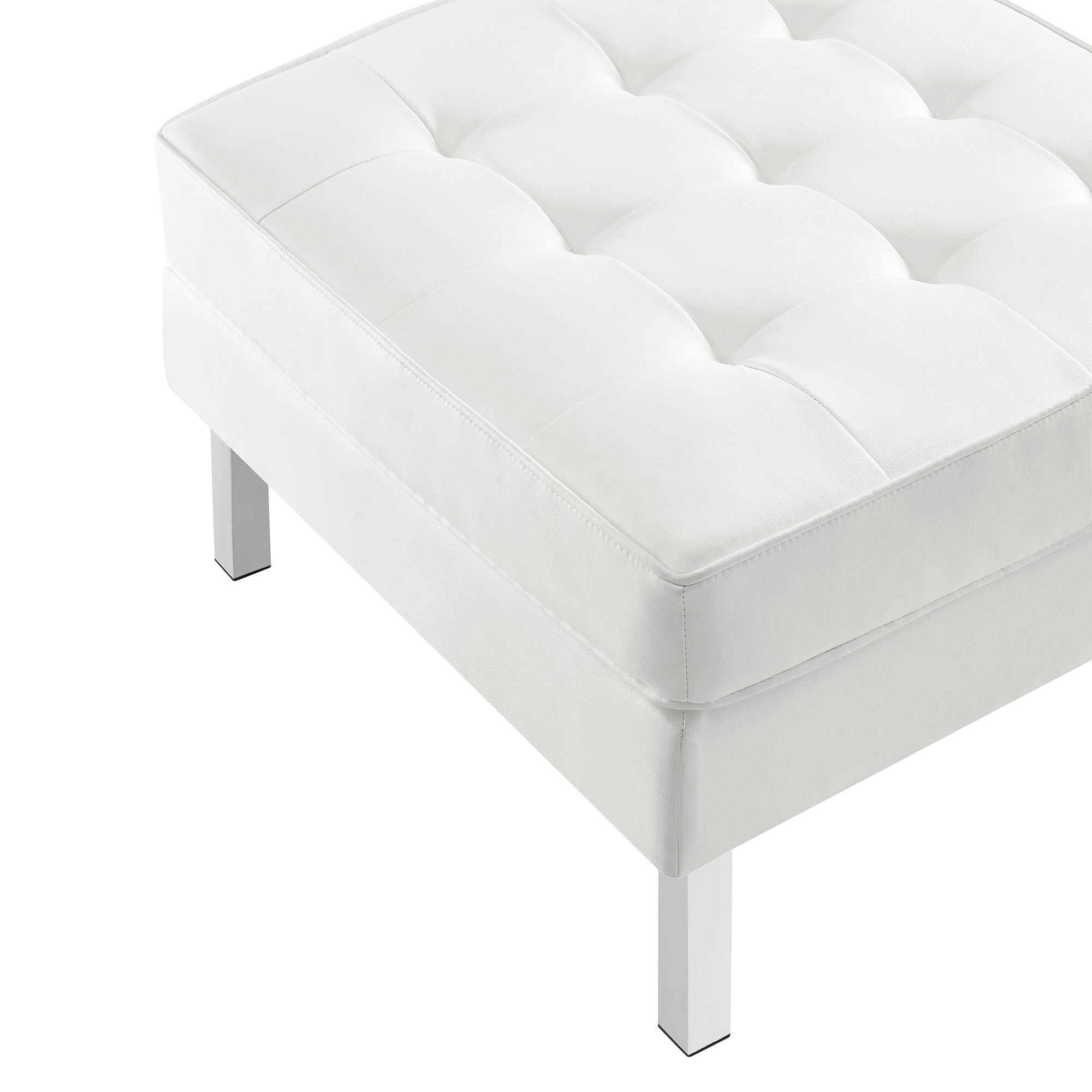 Loft Tufted Vegan Leather Ottoman by Modway - Best Buy Furniture