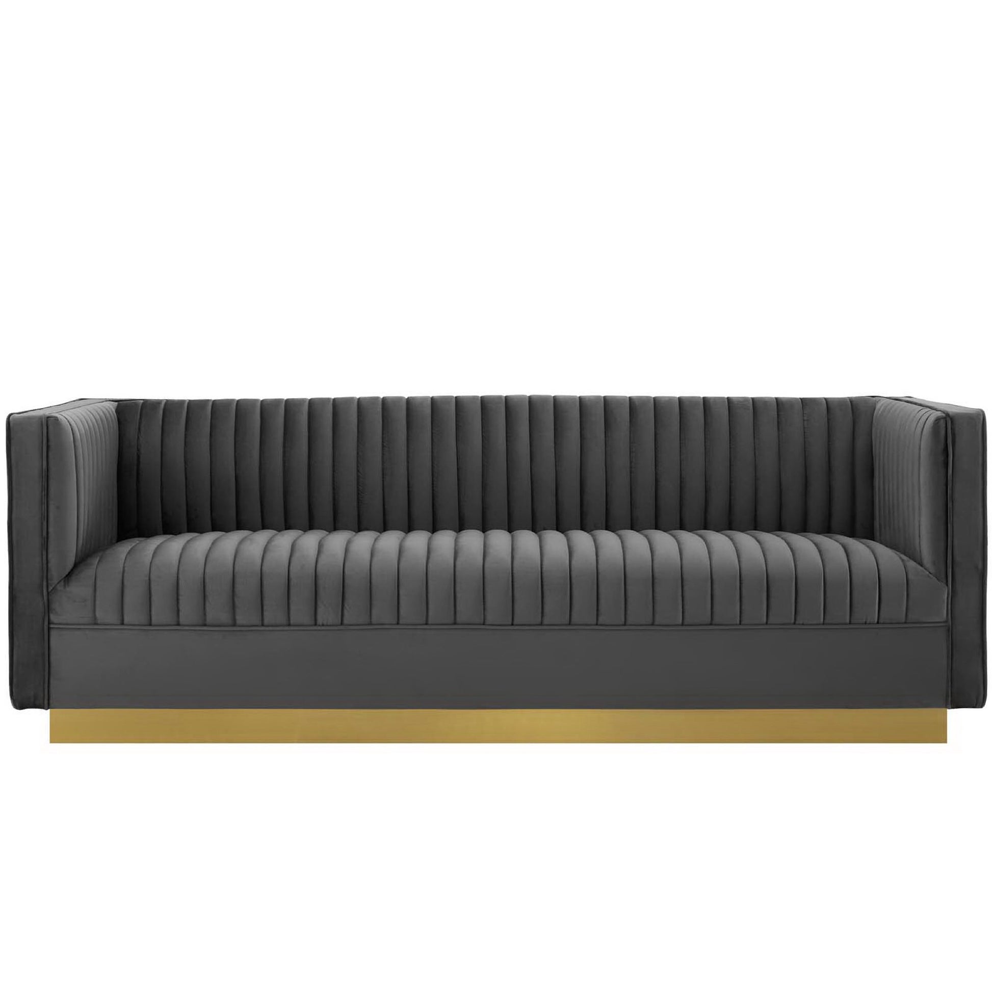 Sanguine Vertical Channel Tufted Performance Velvet Sofa by Modway - Best Buy Furniture