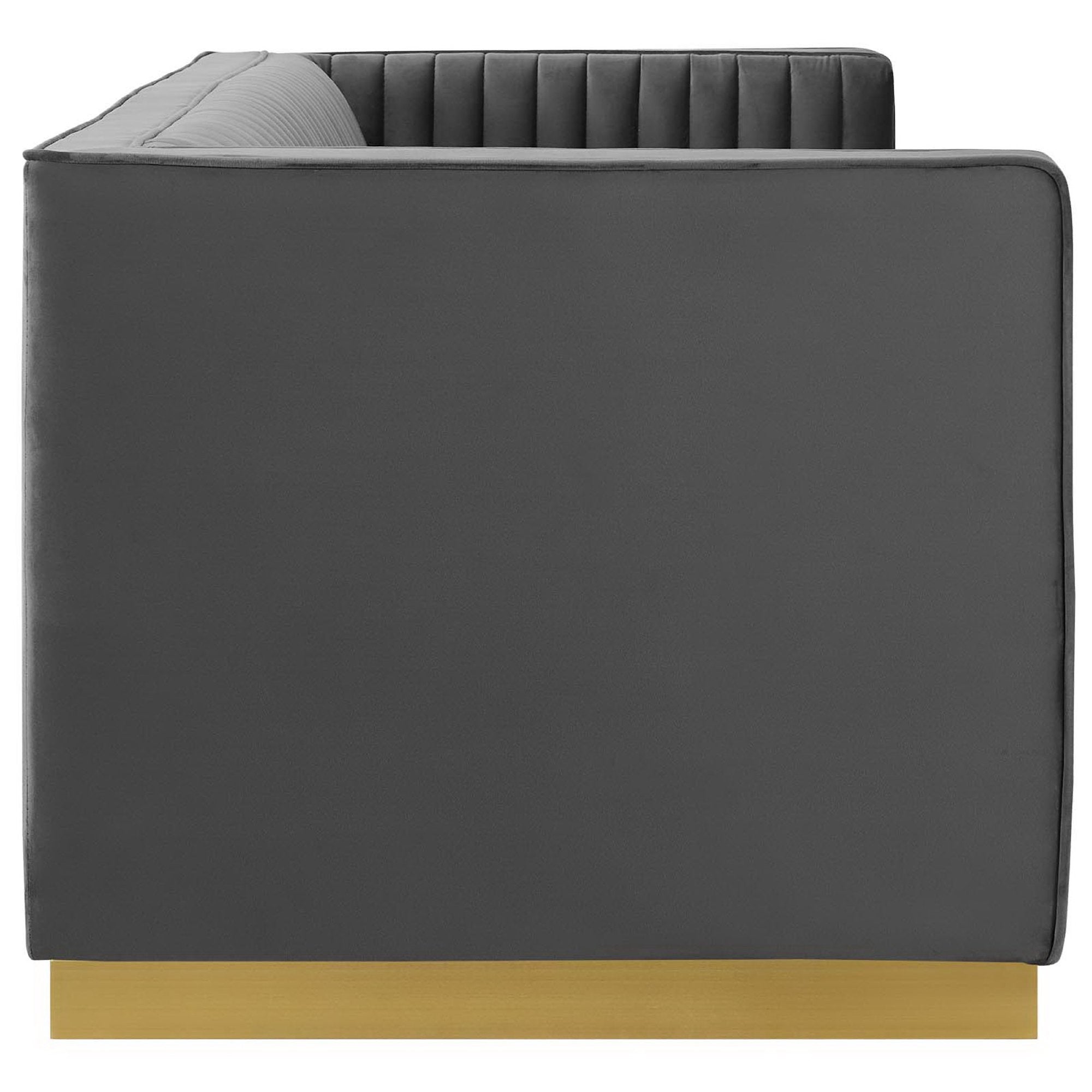 Sanguine Vertical Channel Tufted Performance Velvet Sofa by Modway - Best Buy Furniture