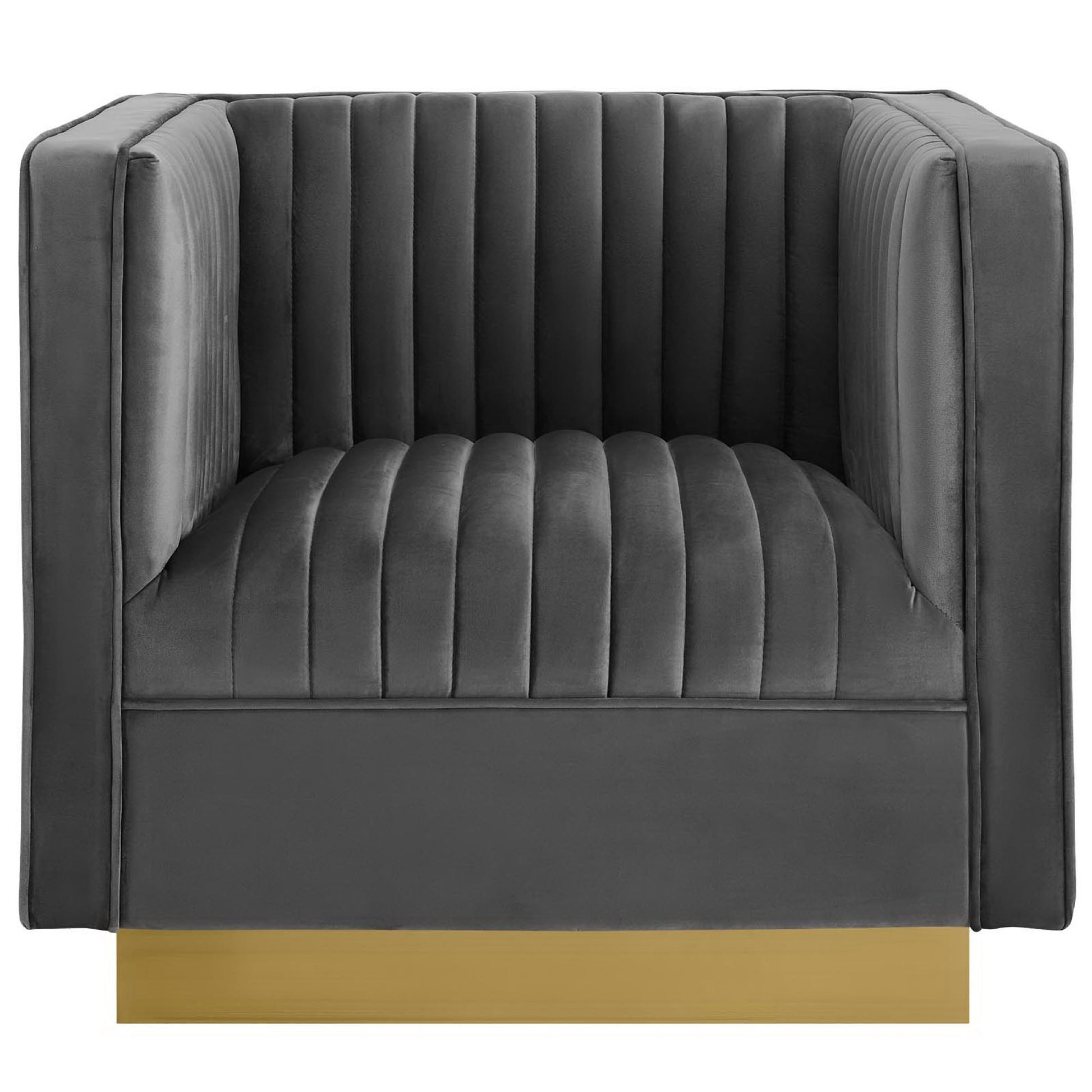Sanguine Vertical Channel Tufted Accent Performance Velvet Armchair by Modway - Best Buy Furniture
