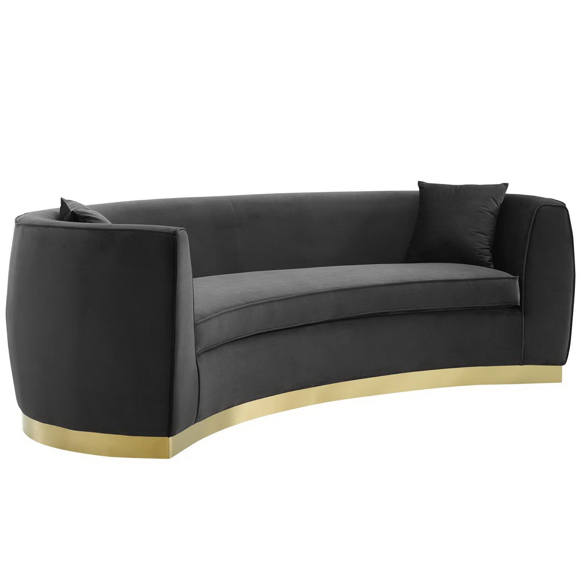 Resolute Curved Performance Velvet Sofa by Modway - Best Buy Furniture