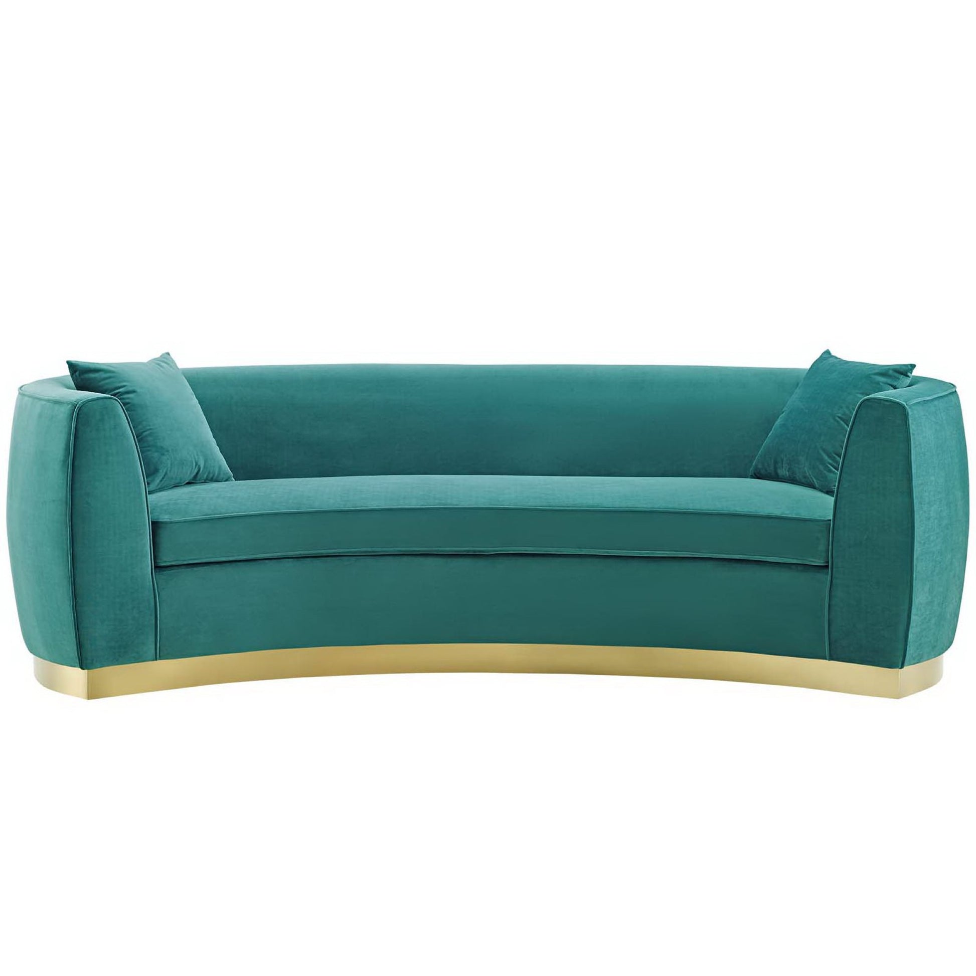 Resolute Curved Performance Velvet Sofa by Modway - Best Buy Furniture