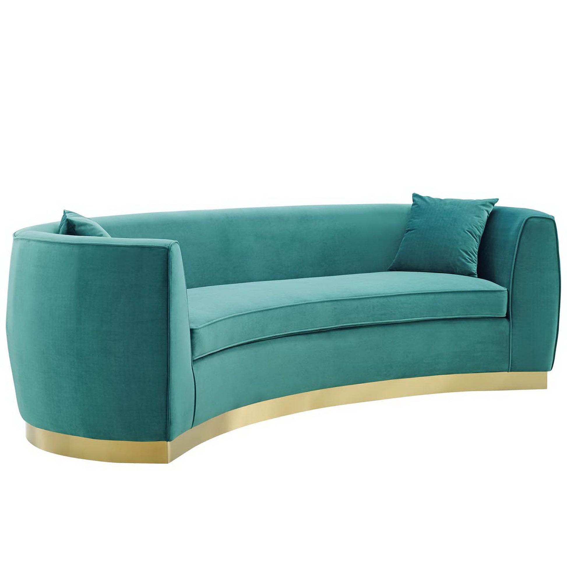 Resolute Curved Performance Velvet Sofa by Modway - Best Buy Furniture