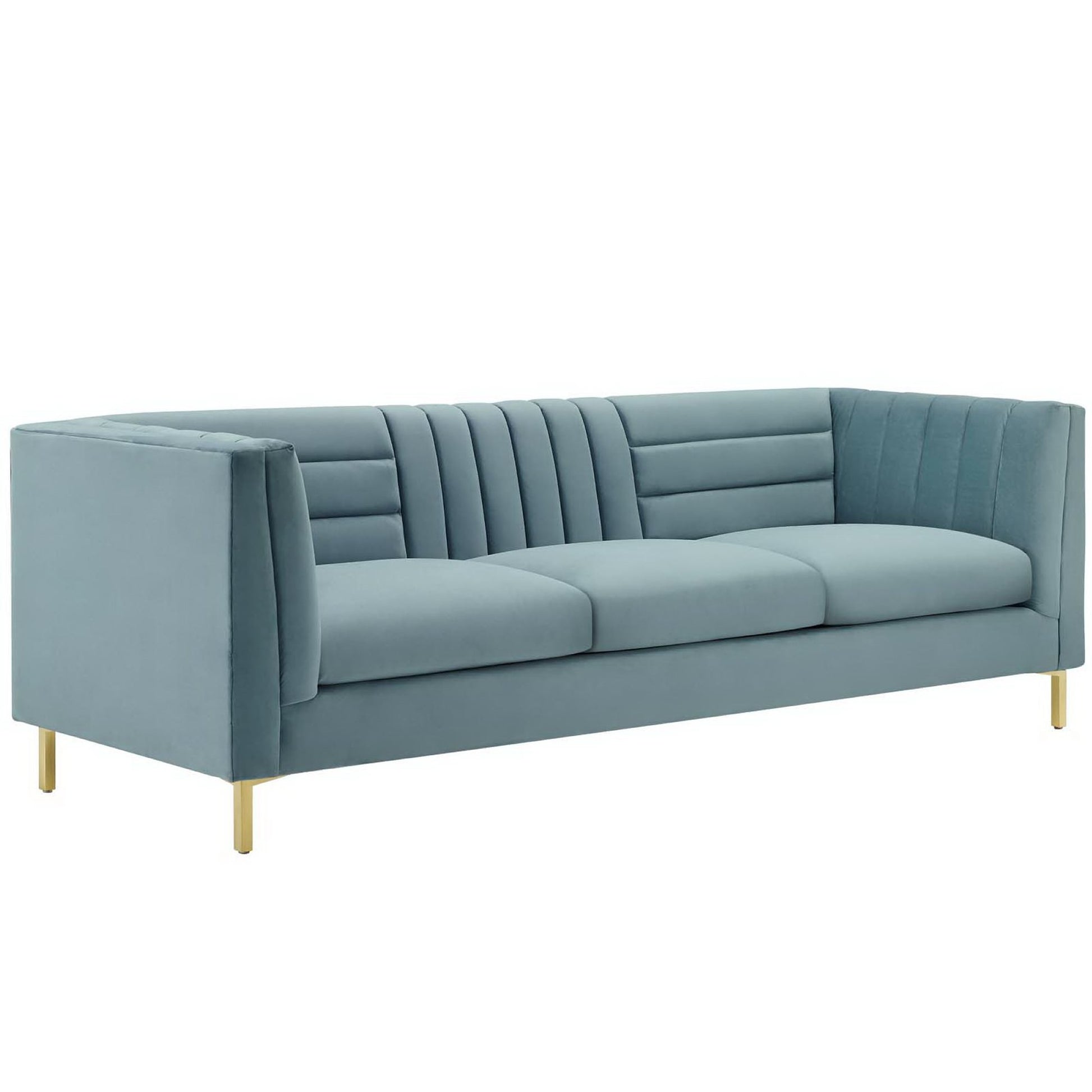Ingenuity Channel Tufted Performance Velvet Sofa by Modway - Best Buy Furniture