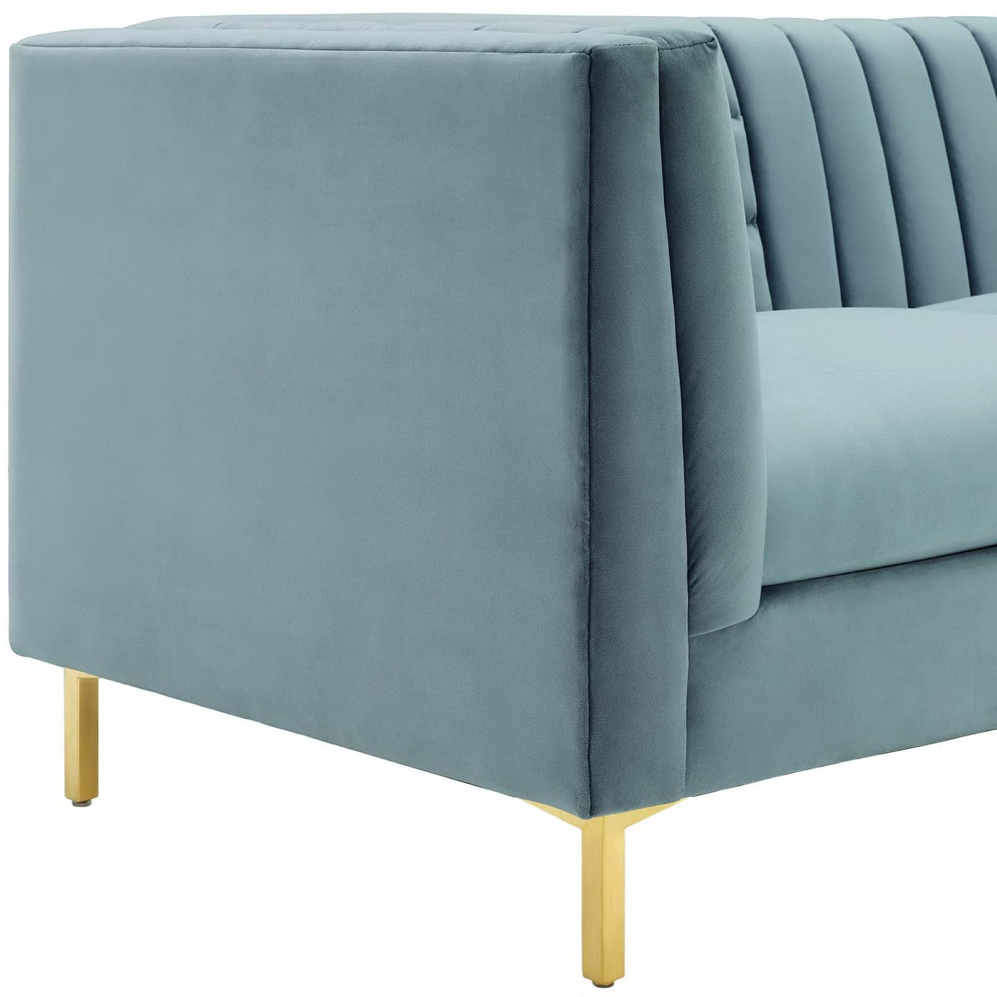 Ingenuity Channel Tufted Performance Velvet Sofa by Modway - Best Buy Furniture