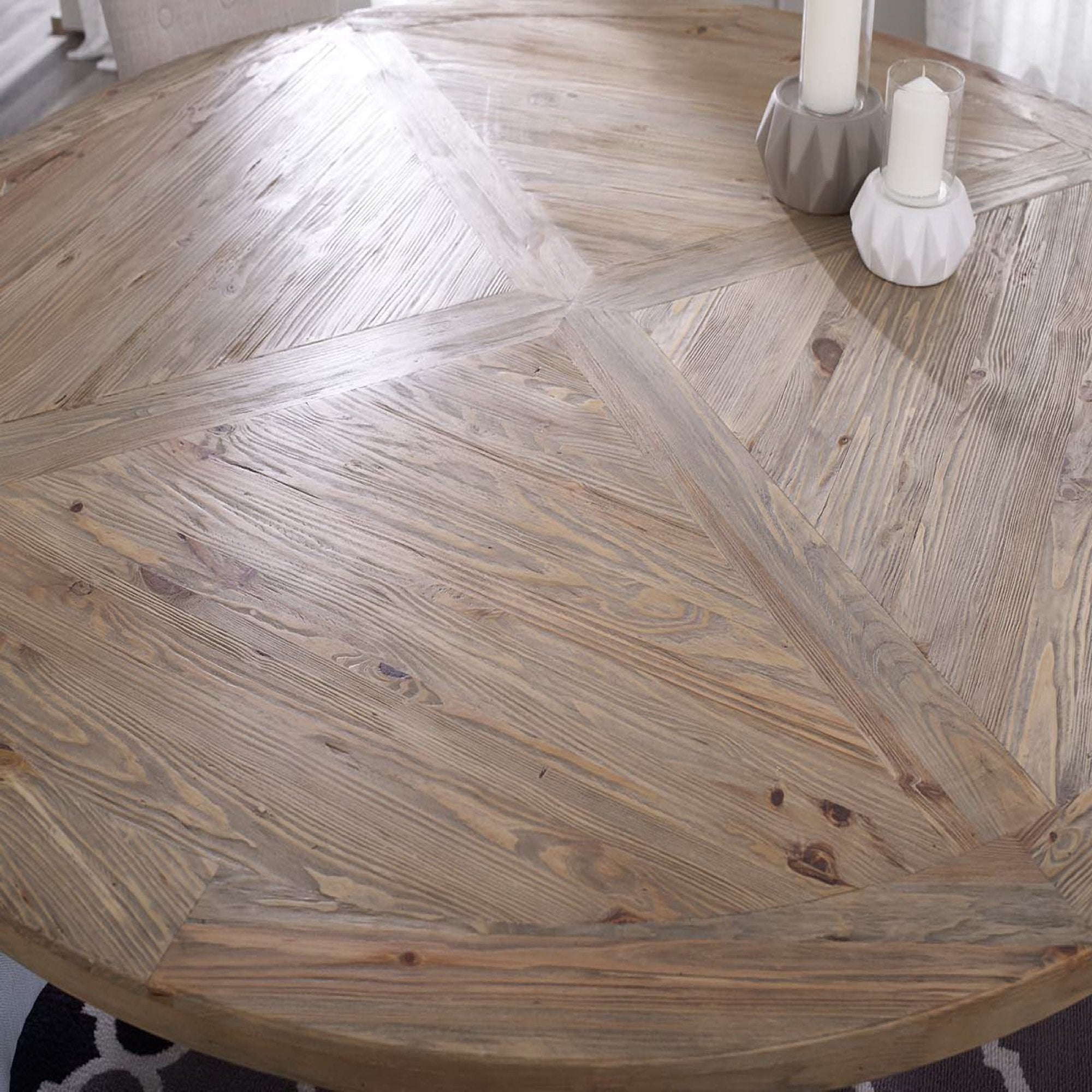 Stitch 71" Round Pine Wood Dining Table by Modway
