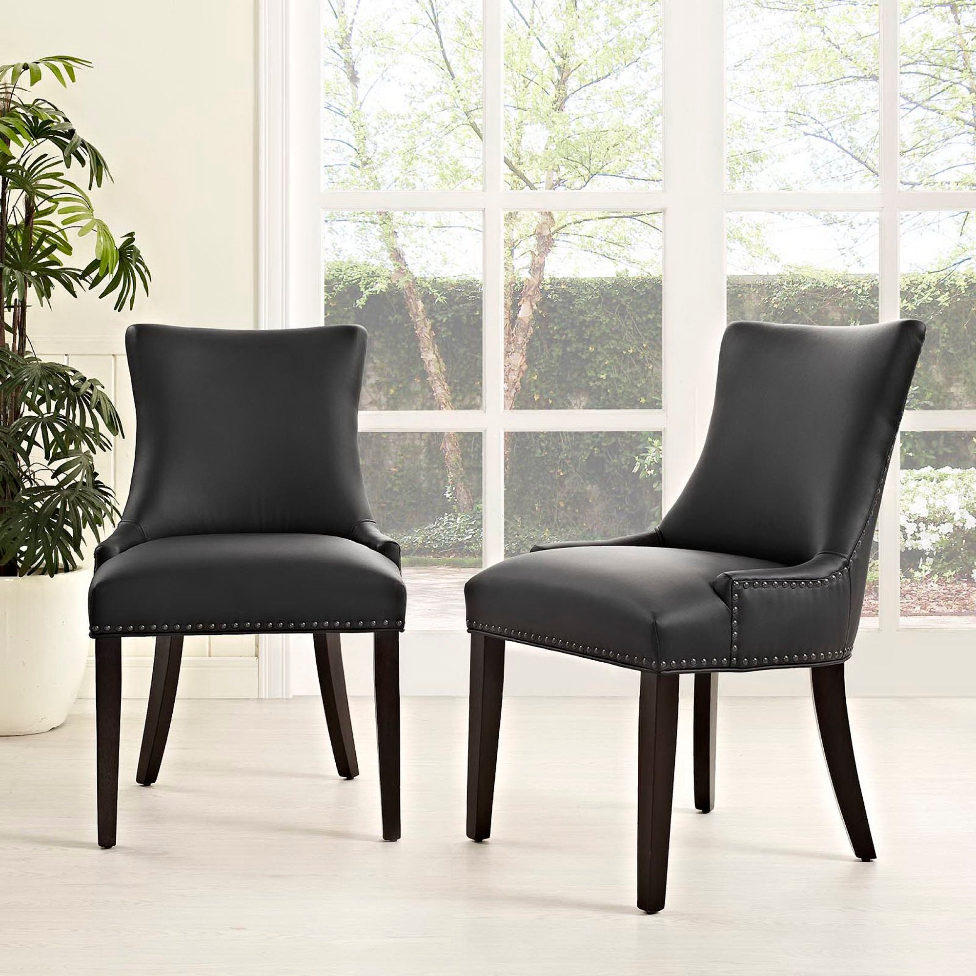 Marquis Faux Leather Dining Chair Set of 2 by Modway - Best Buy Furniture