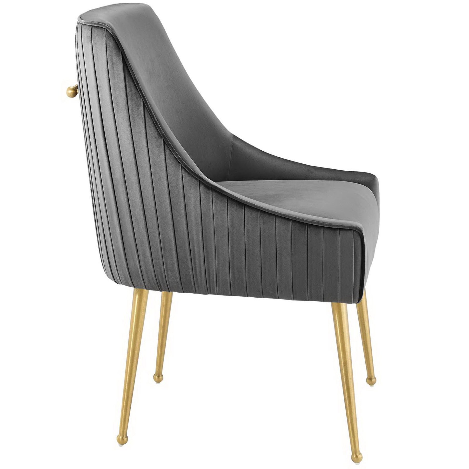 Discern Pleated Back Upholstered Performance Velvet Dining Chair by Modway - Best Buy Furniture